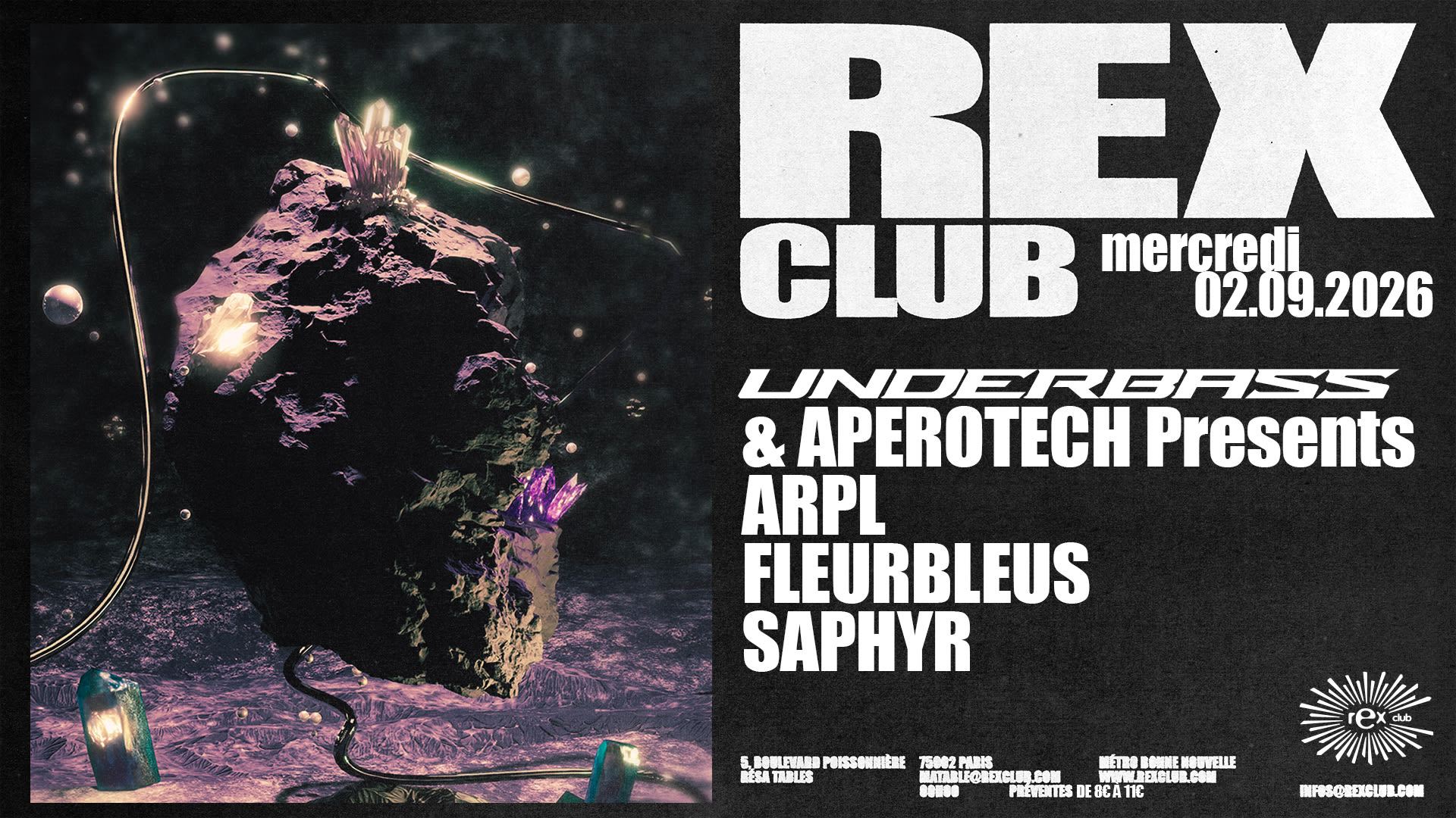 Underbass & Aperotech Presents: Arpl, Fleurbleus, Saphyr Cover