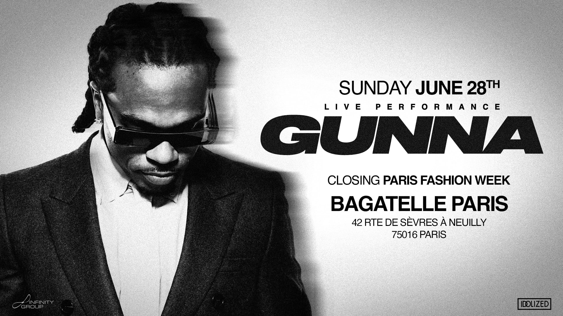Dimanche 28 Juin - Gunna Live Performance - Bagatelle Cover