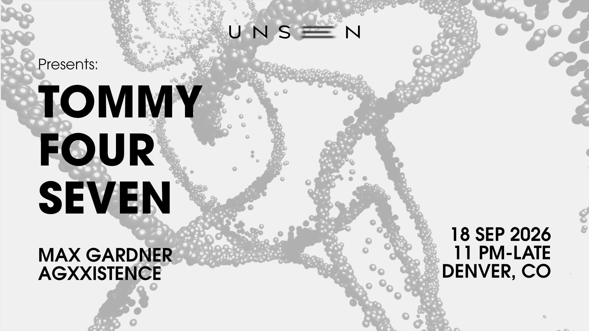 Unseen Presents: Tommy Four Seven Cover