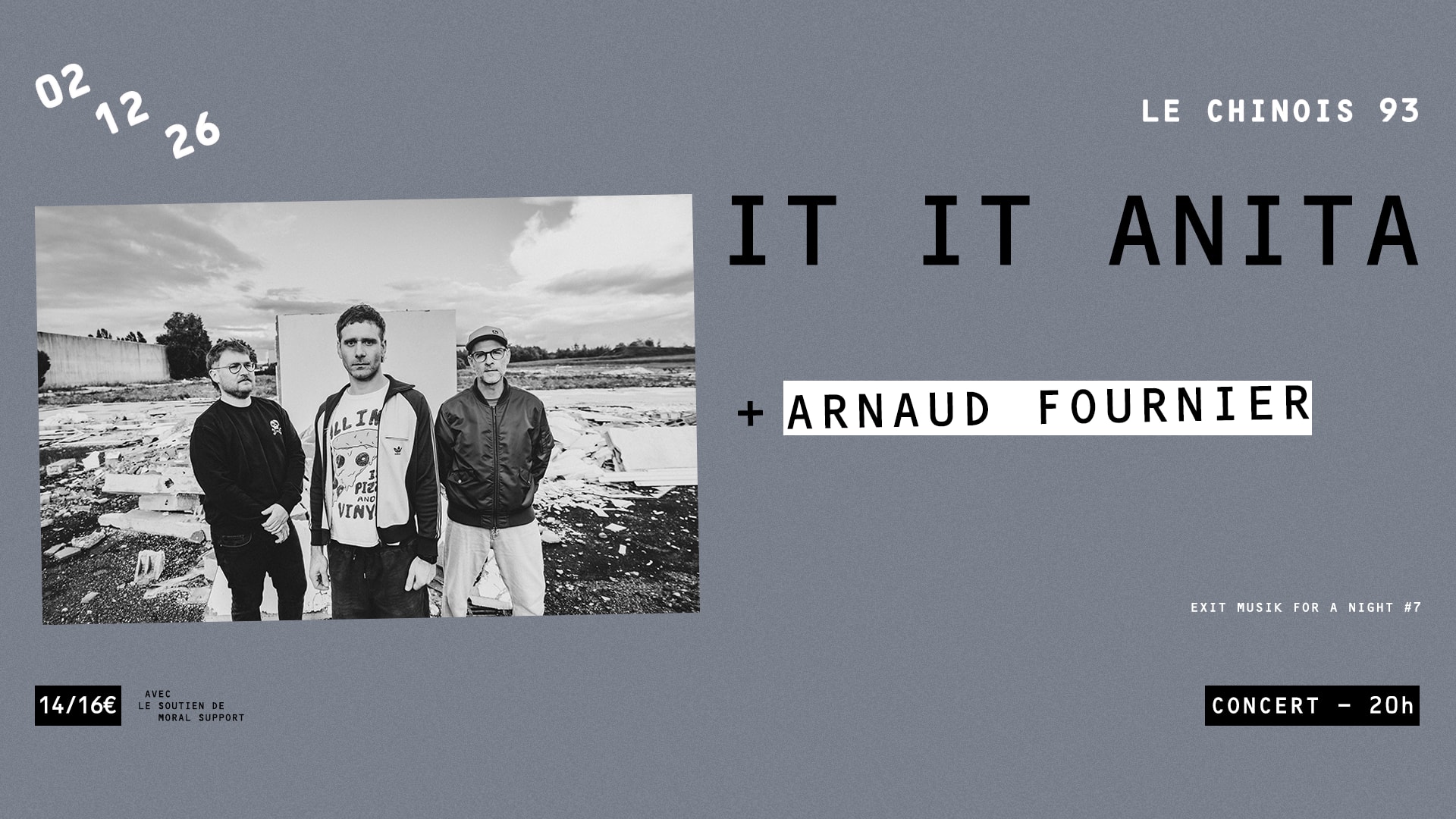 Exit Musik For A Night #7 : It It Anita + Arnaud Fournier Cover