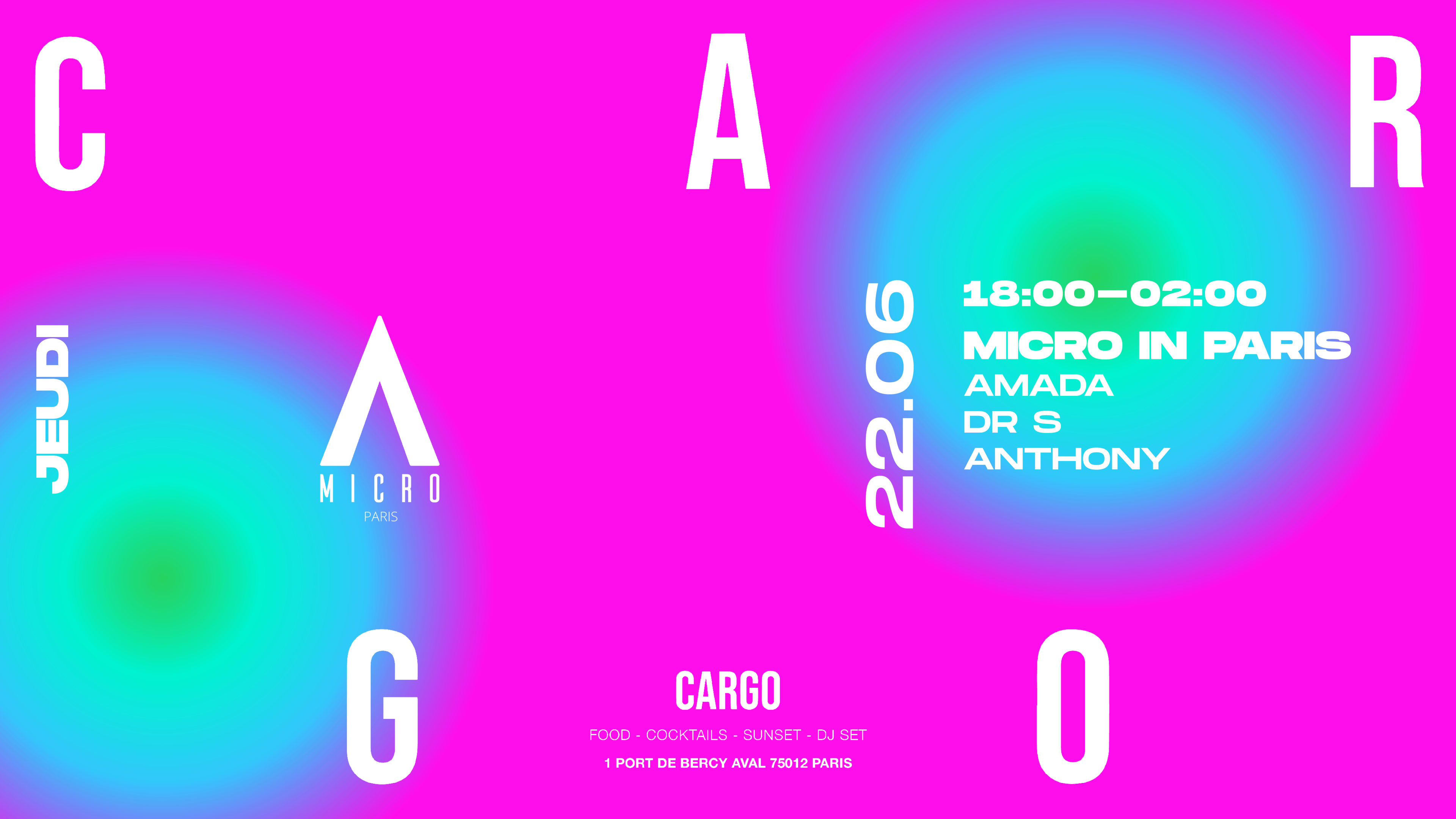 Cargo X Micro In Paris W/ Amada, Dr S, Anthony Cover