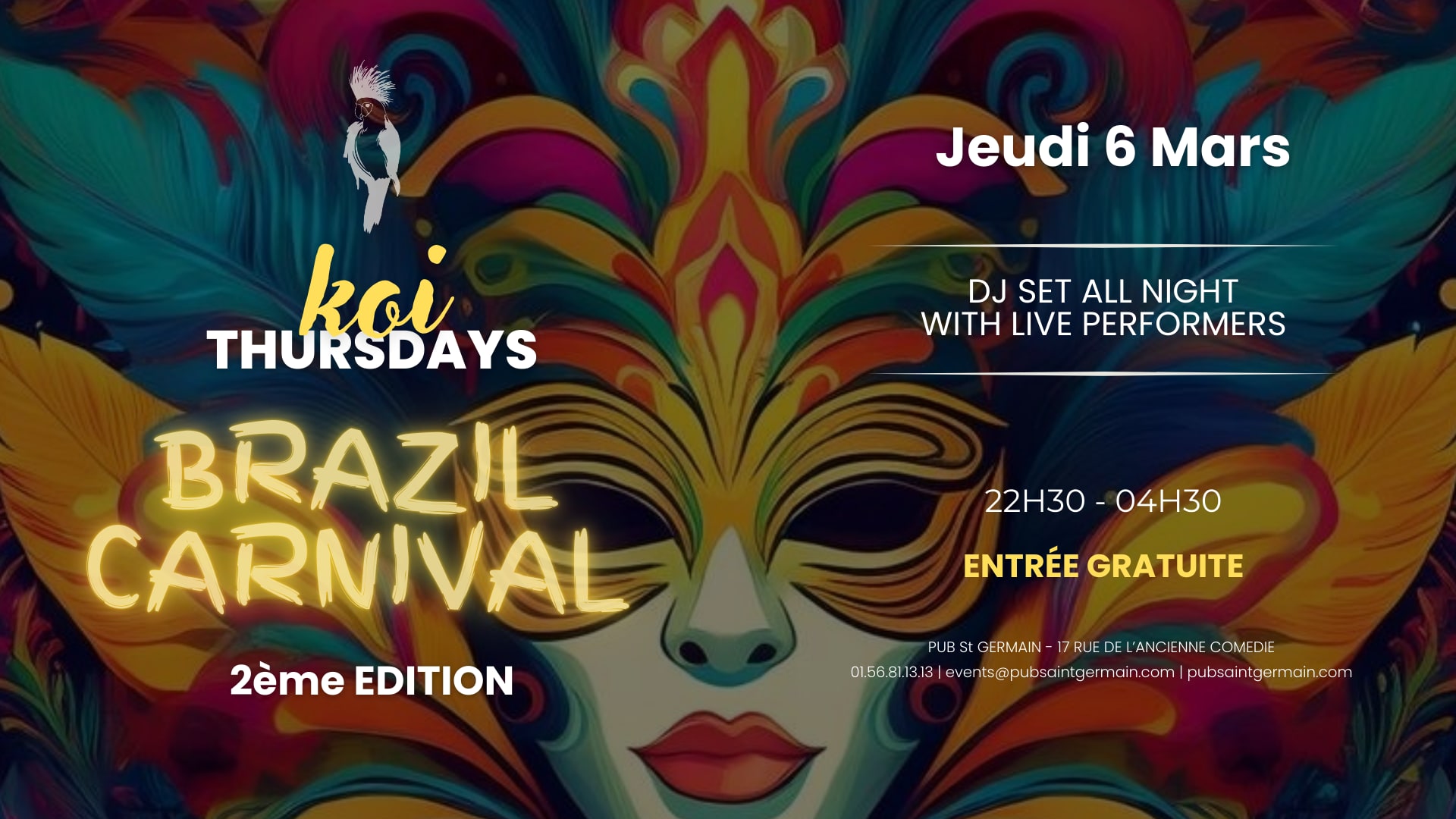 Brazil Carnaval @Club St Germain Cover