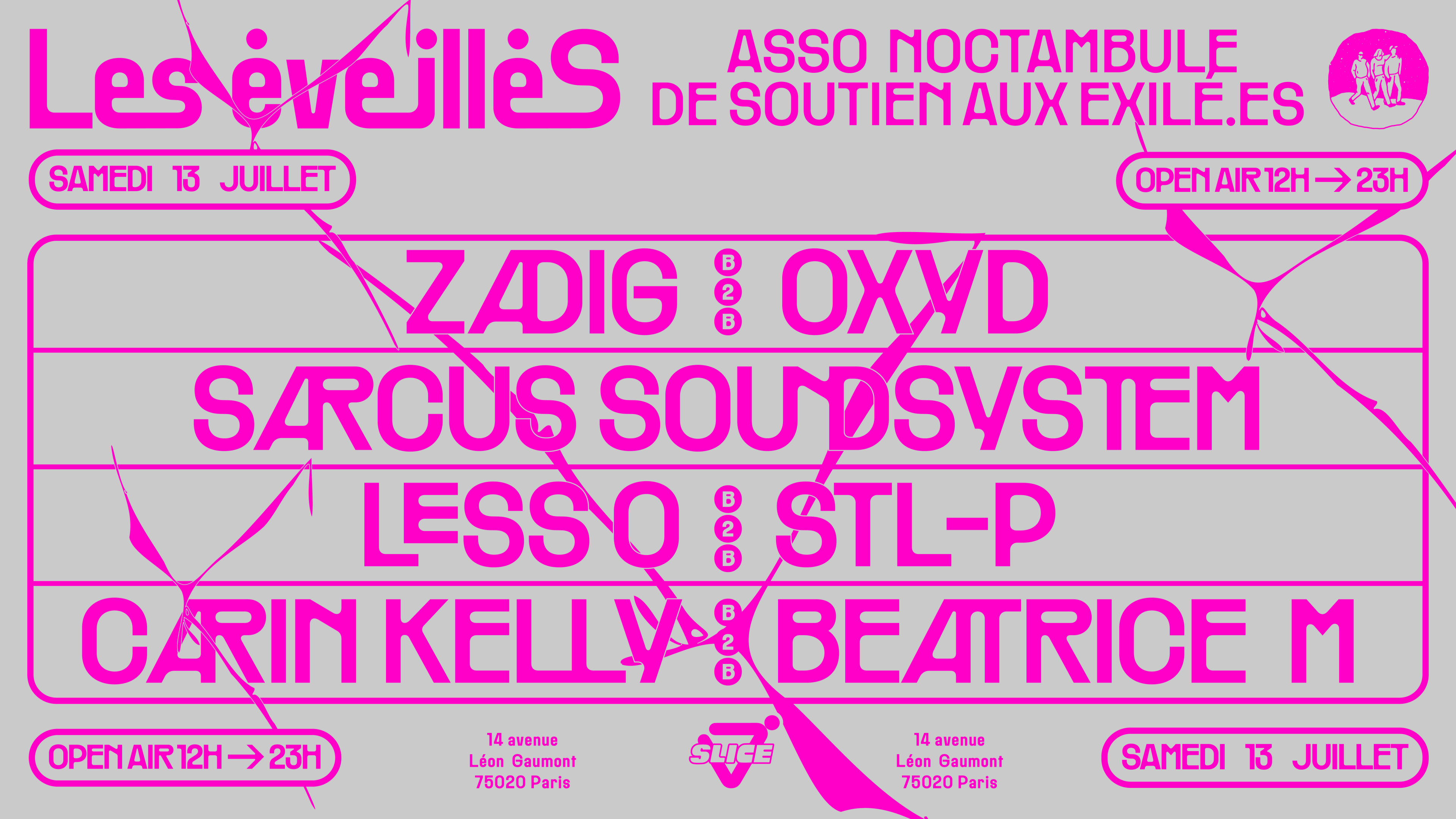 Les Éveillés X Slice : Zadig, Carin Kelly, Beatrice M & More Cover