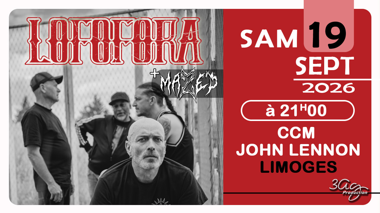 Lofofora + Maze'd + Cat On The Ledge - Limoges Cover