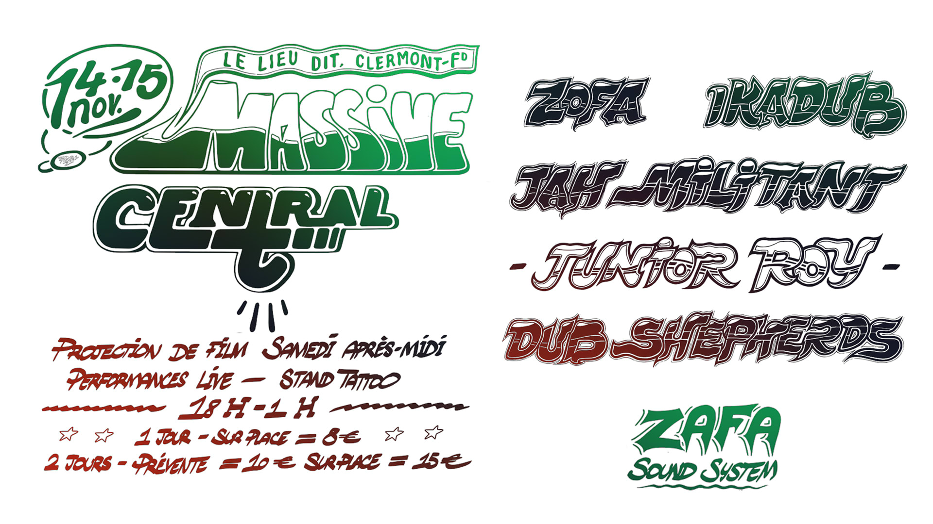 Massive Central #2 - Bat Records X Zafa Sound System Fest. Cover