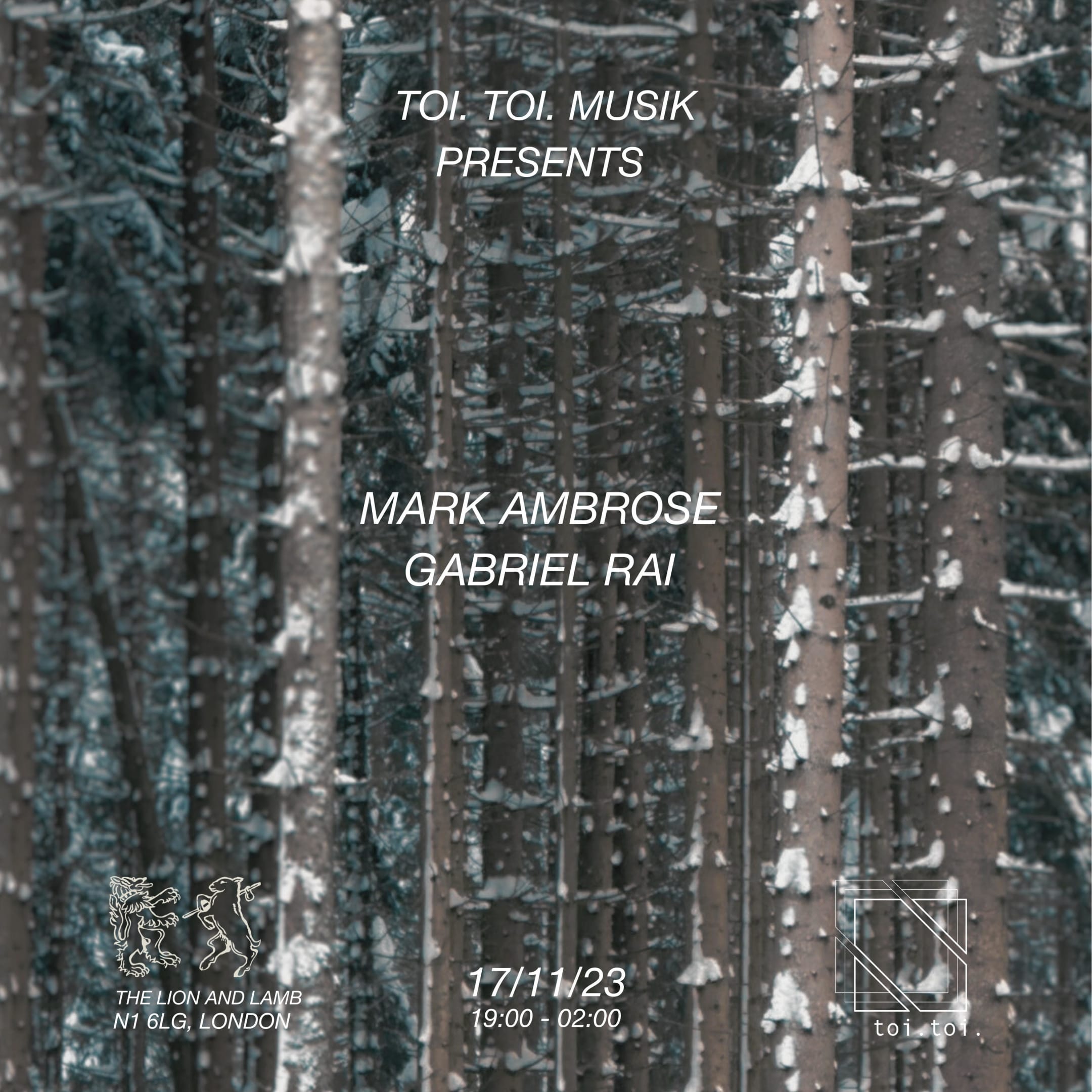 Toi Toi Presents Mark Ambrose & Gabriel Rai Cover