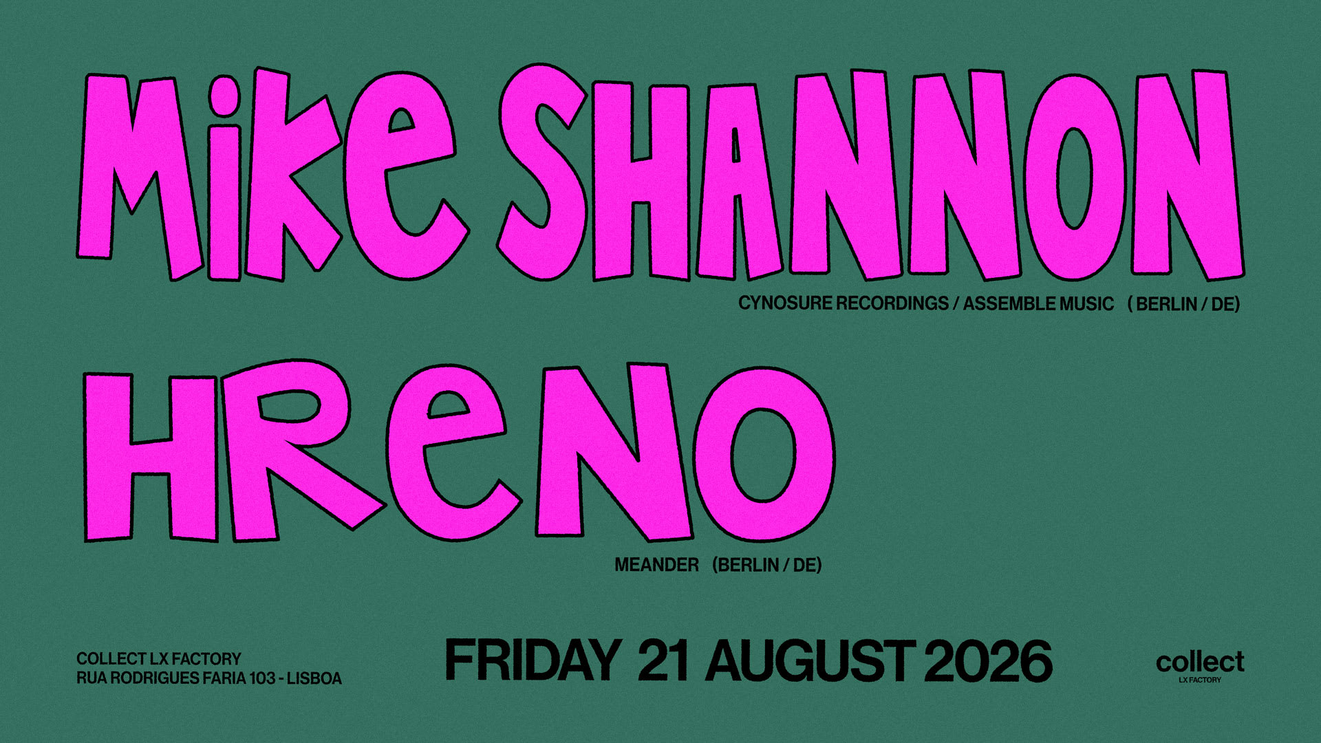 Collect LX Factory Presents Mike Shannon And Hreno Cover