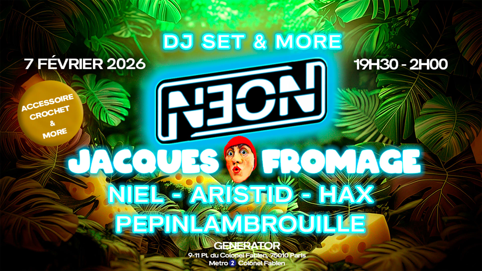 N3on #3  - Jacques Fromage - Niel - N3on Crew - Generator Cover