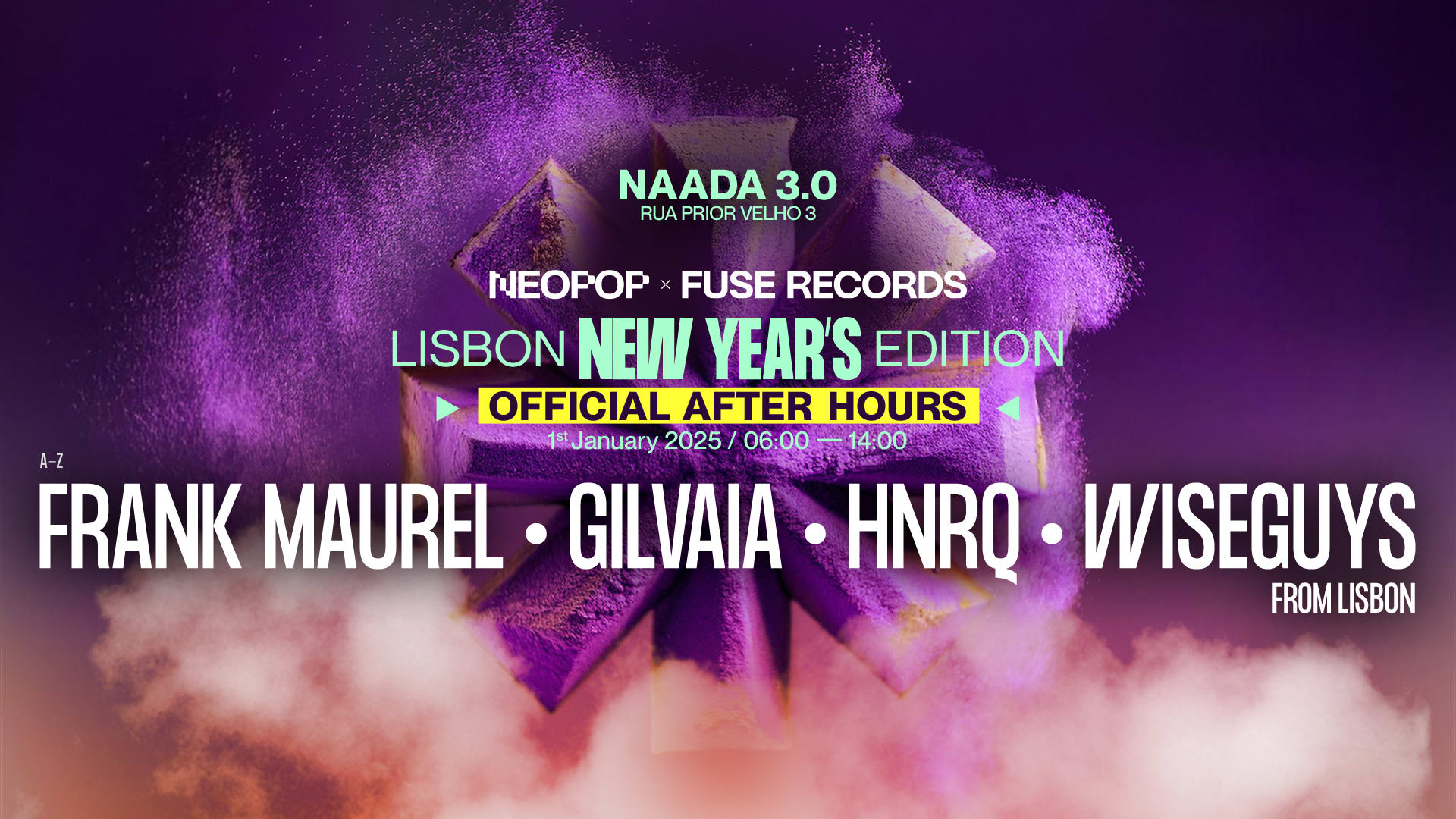 Official After Hours Lisbon Nye: Neopop X Fuse Records Cover