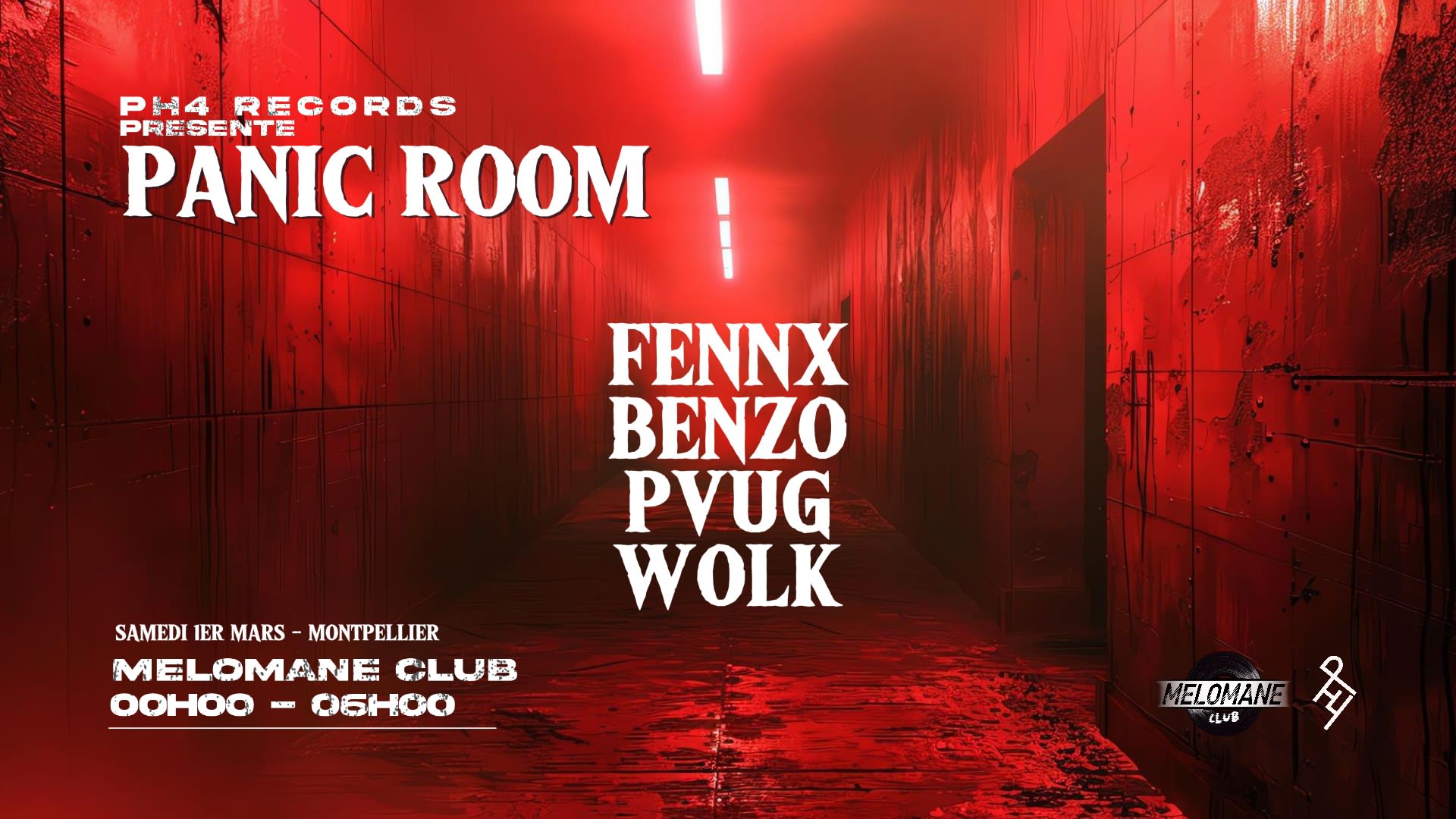 Ph4 Records Présente : Panic Room - Melomane Club Cover