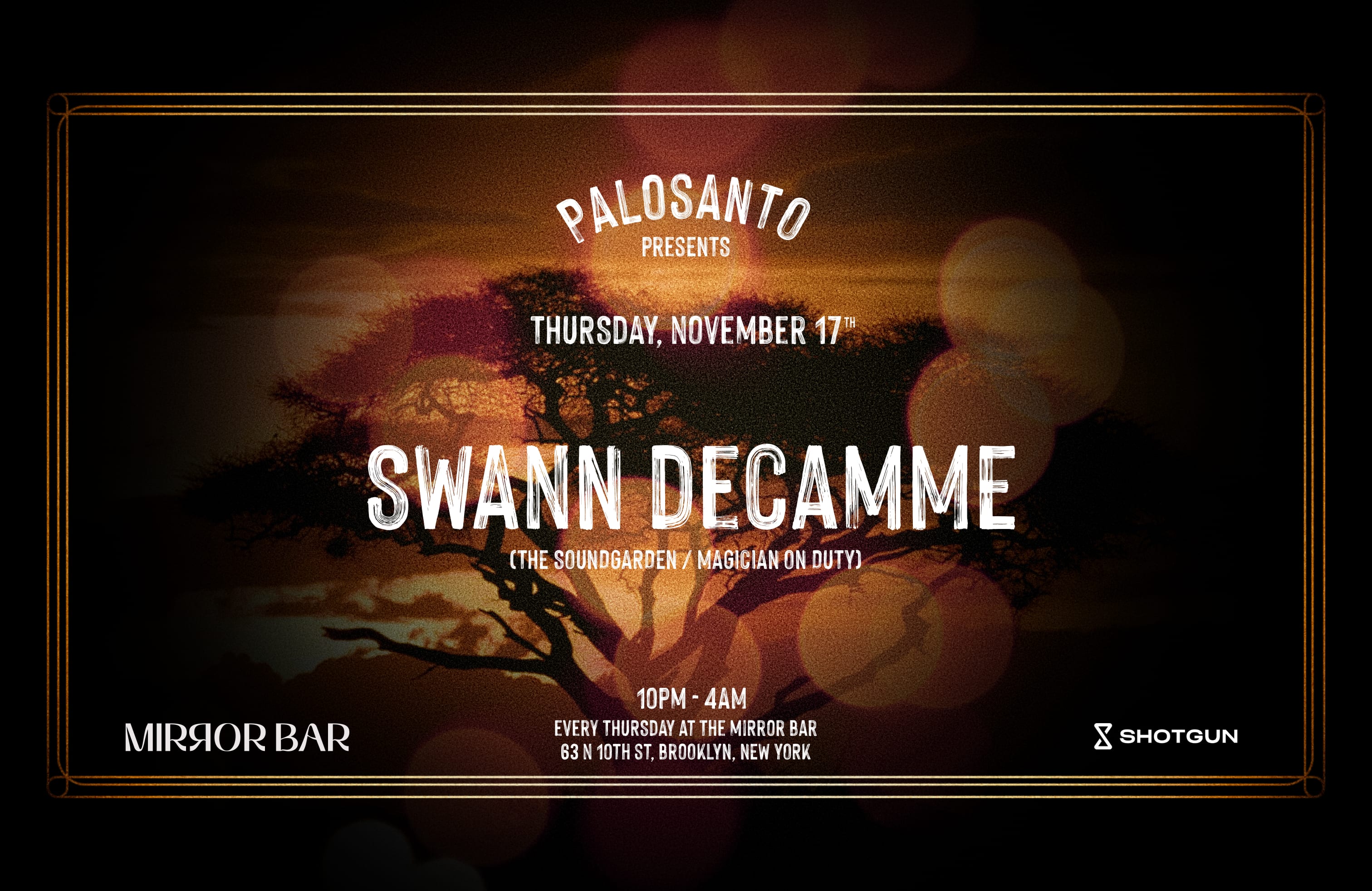 Palosanto W Swann Decamme (The Soundgarden/Magician On Duty) Cover