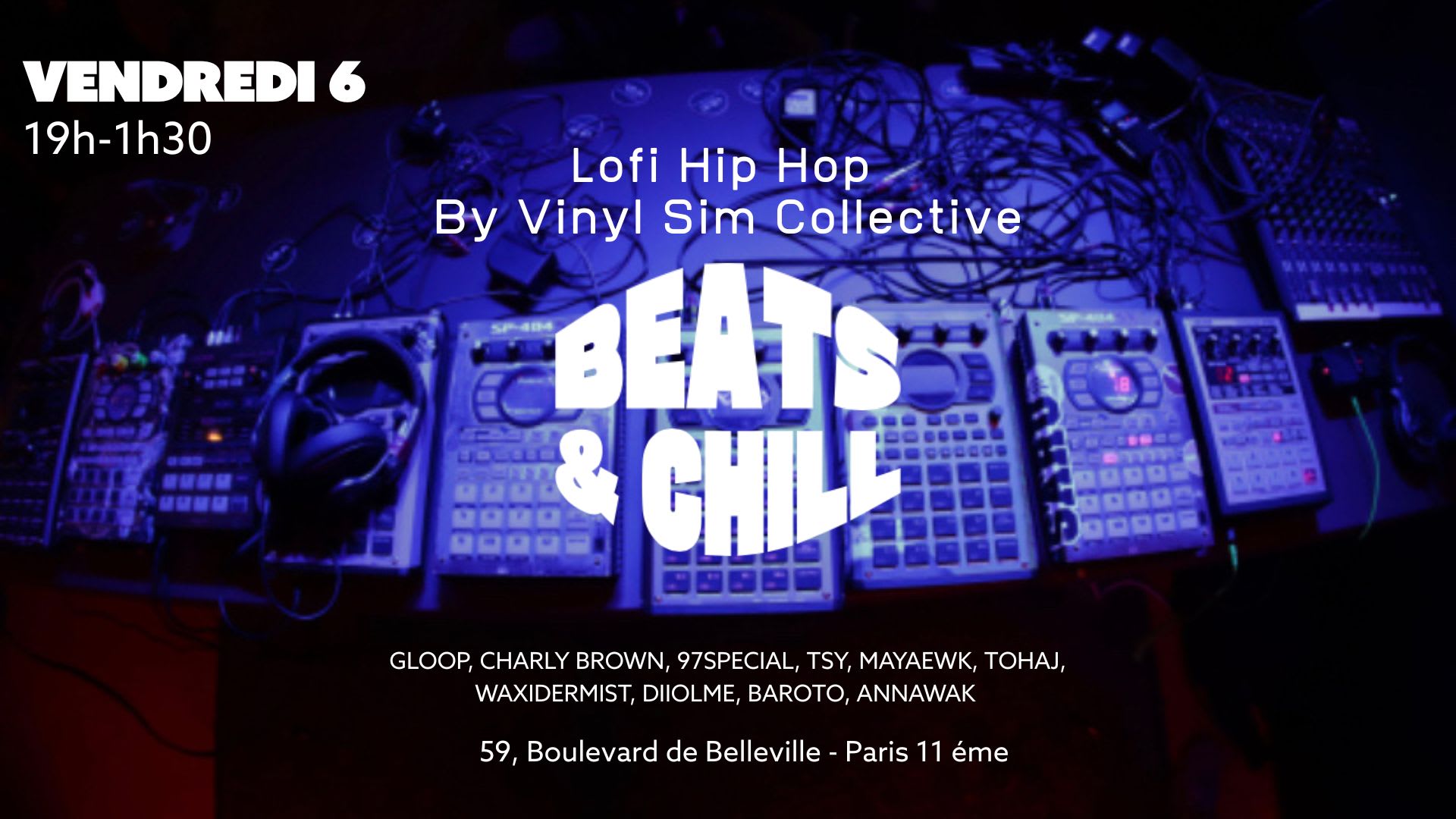 Beats & Chill - Vinyl Sim Collective Dj Set - Lofy Hip Hop Cover