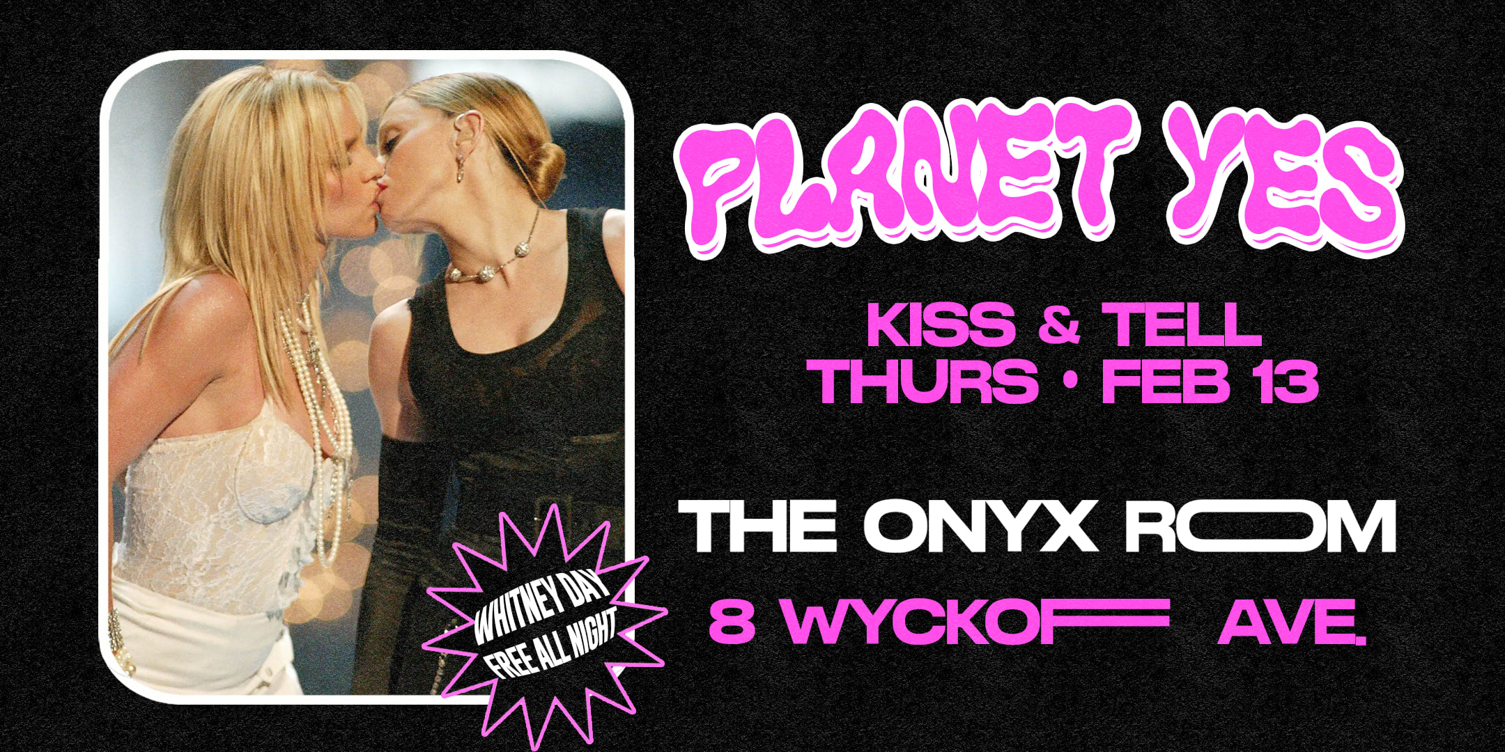 Planet Yes • Kiss & Tell: Whitney Day Cover