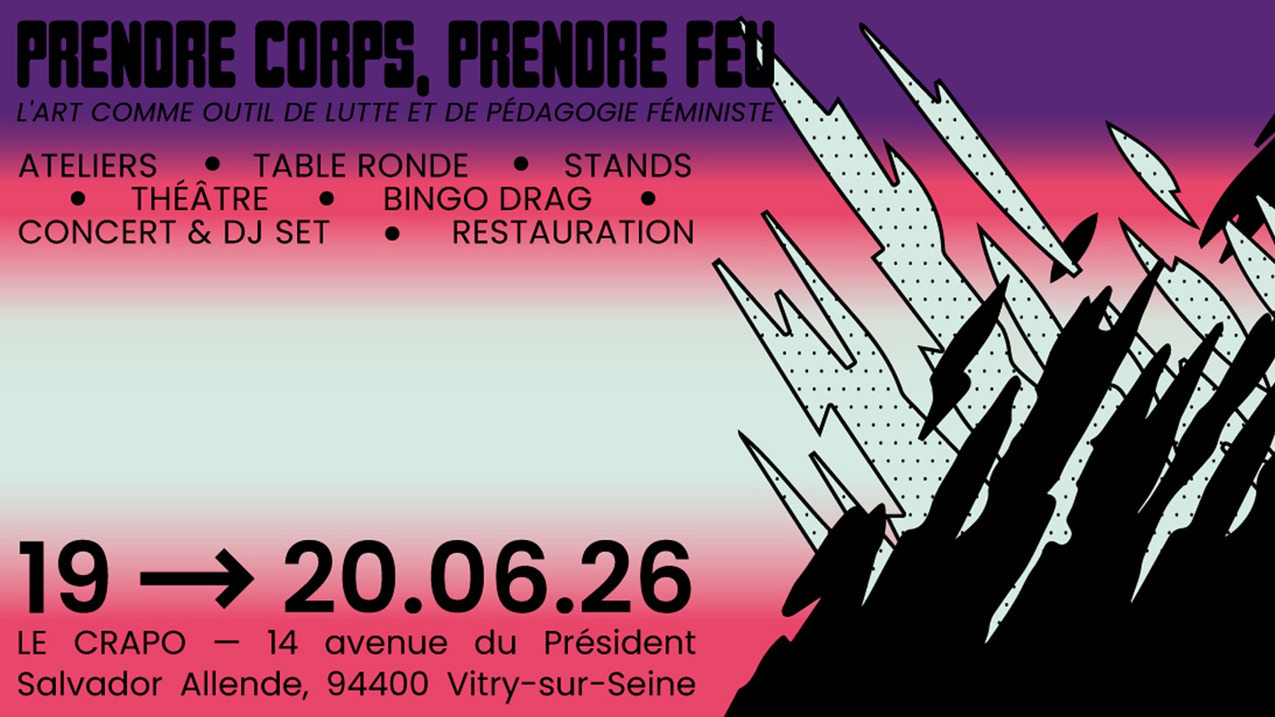 Festival Féministe "Prendre Corps, Prendre Feu" Vitry Cover