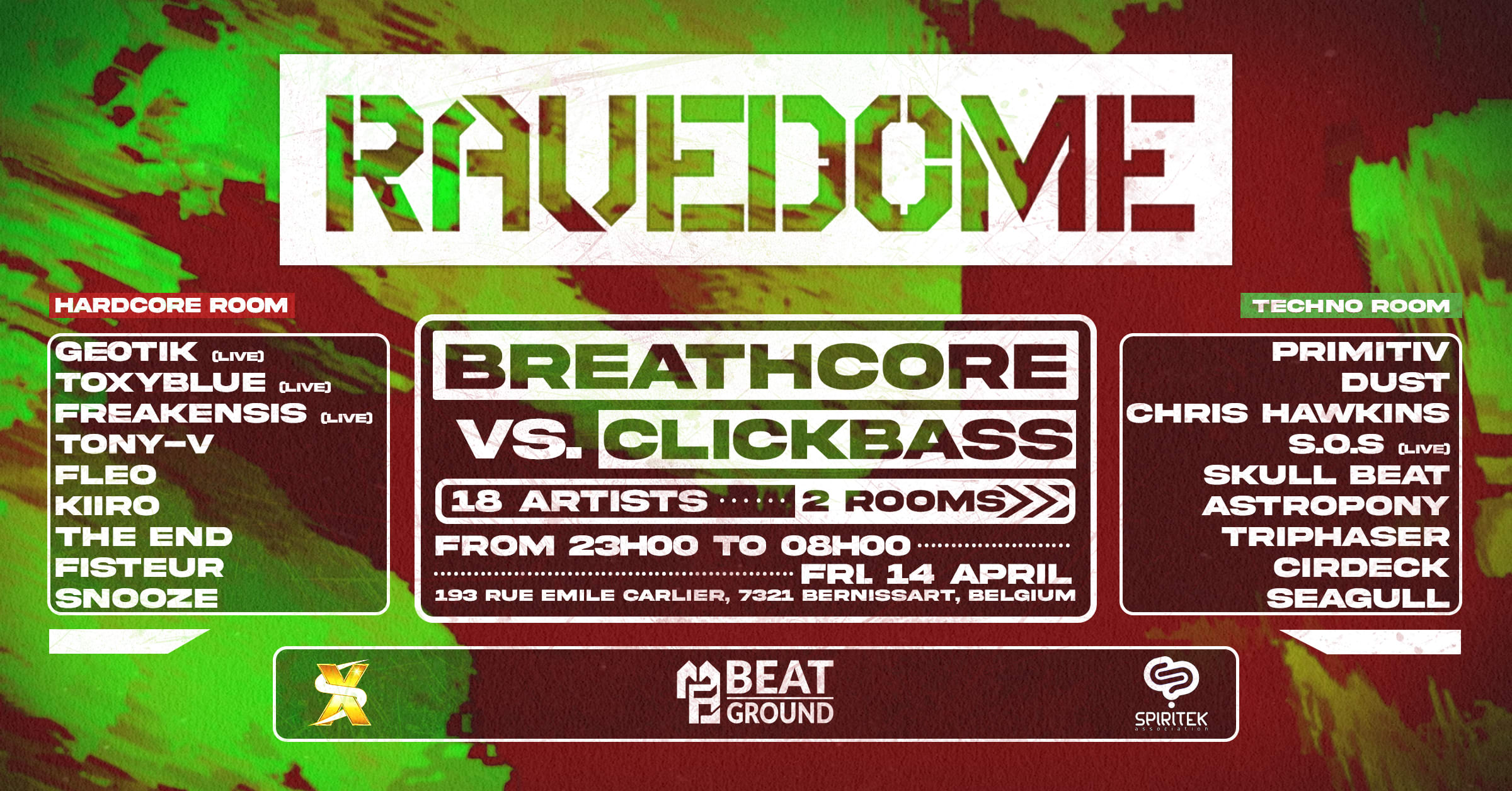 Ravedome : Breathcore Vs Clickbass - By Beatground @Xs.Club Cover