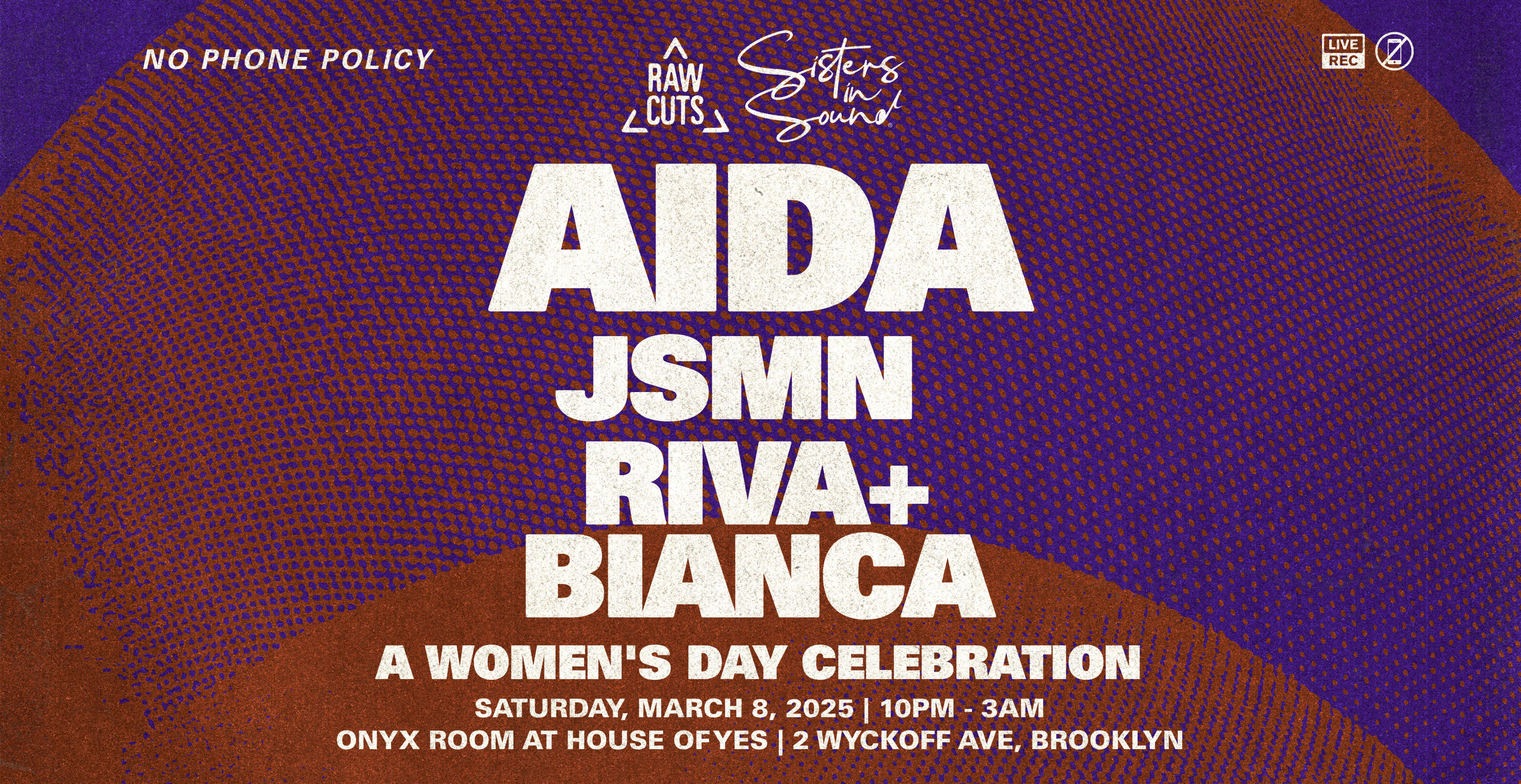 Soundscape Afterparty: Aida • Jsmn • Riva + Bianca Cover