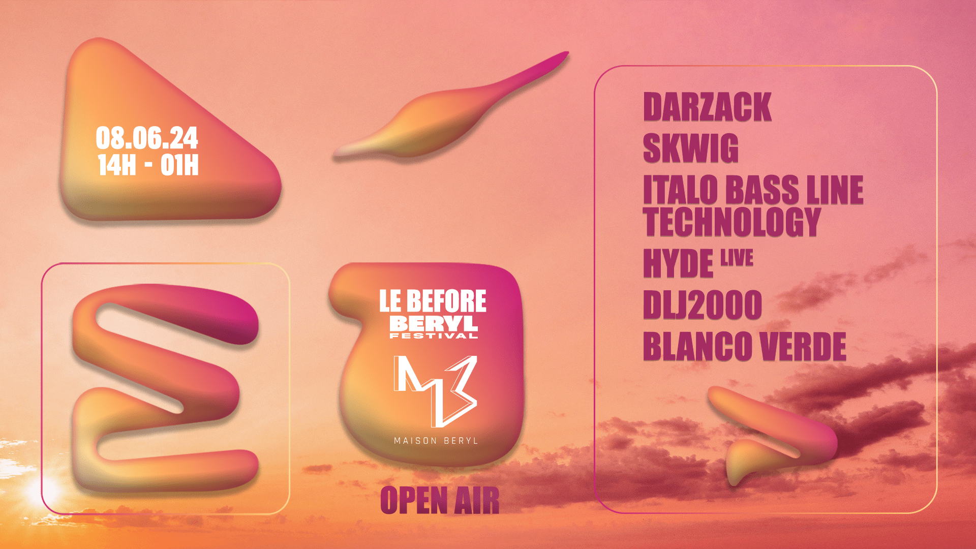 Béryl Festival X Eden : Le Before Cover