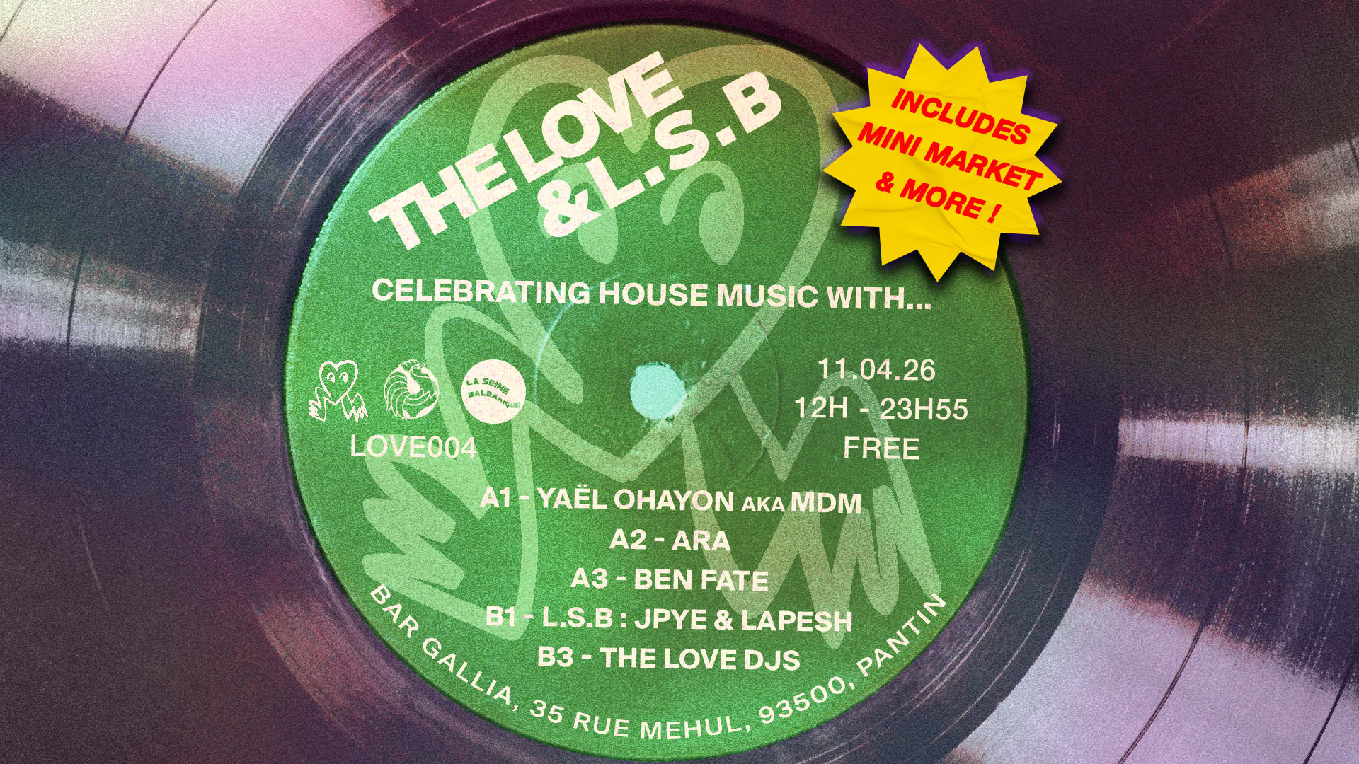 The Love & L.S.B: Metallik Diskö Maschine, Ara, Ben Fate Cover