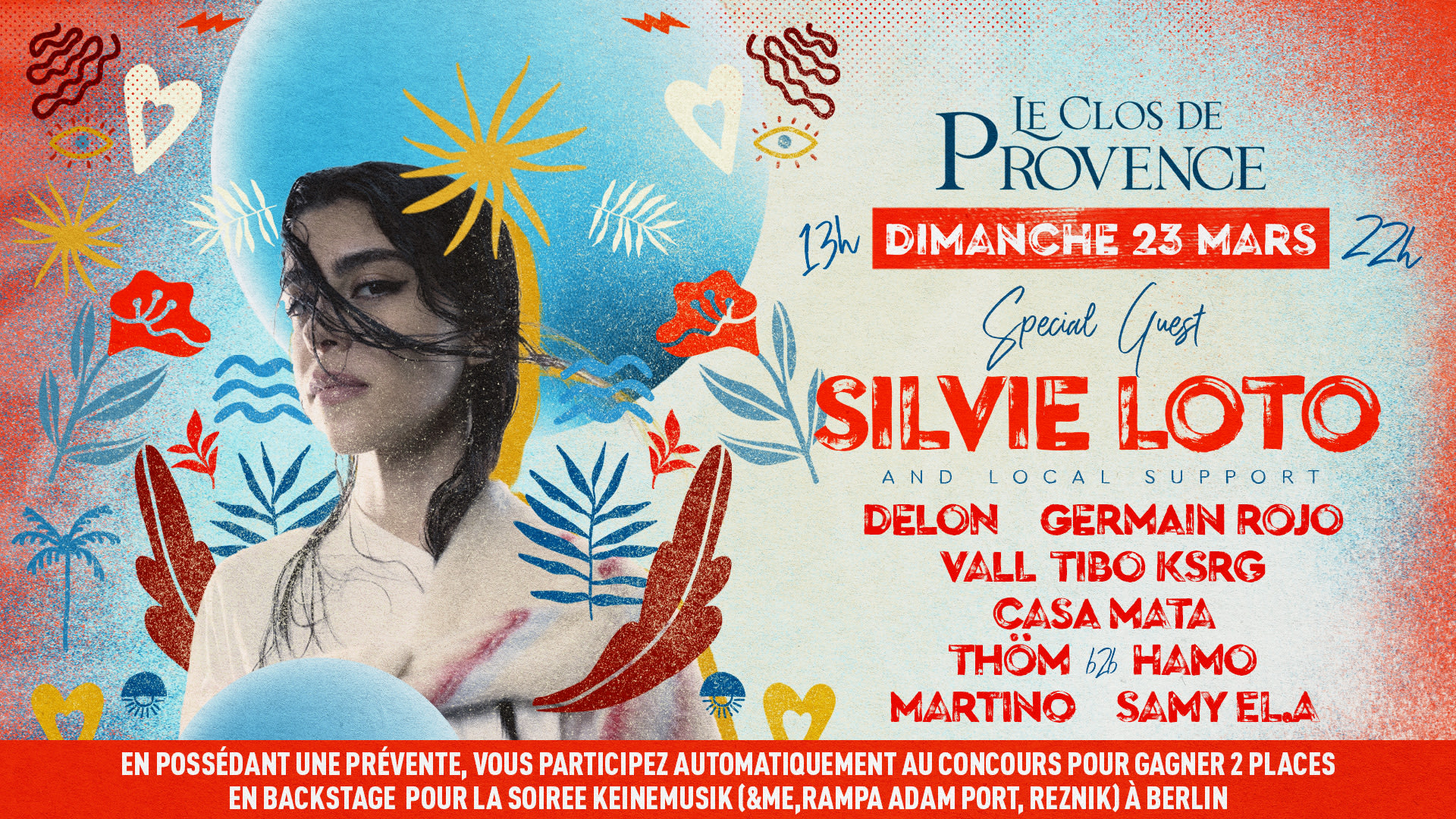 Dim 23 Mars I Silvie Loto & More  13h - 22h @Closdeprovence Cover