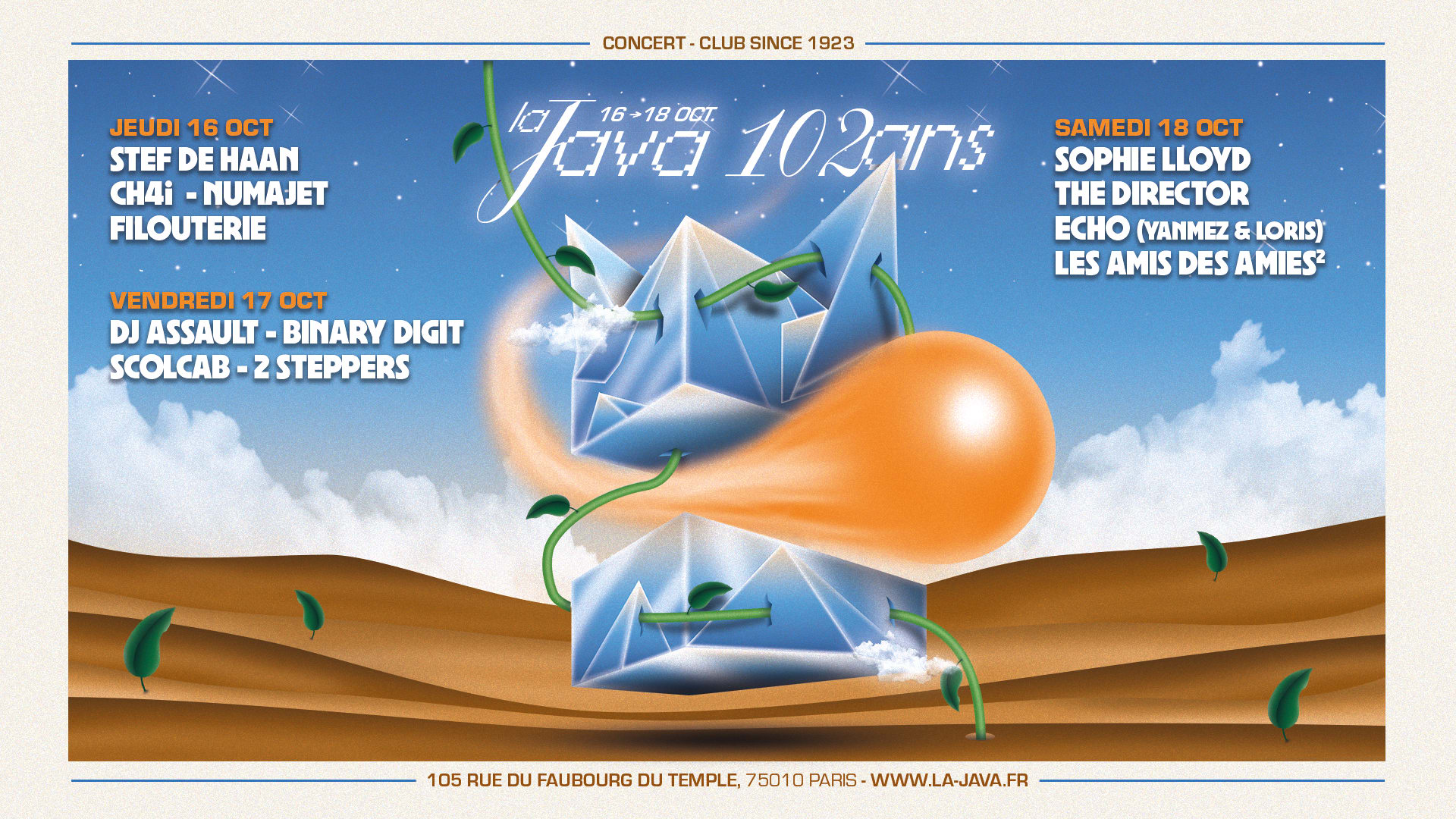 La Java 102 Ans : Stef De Haan, Ch4i, Numajet, Filouterie Cover