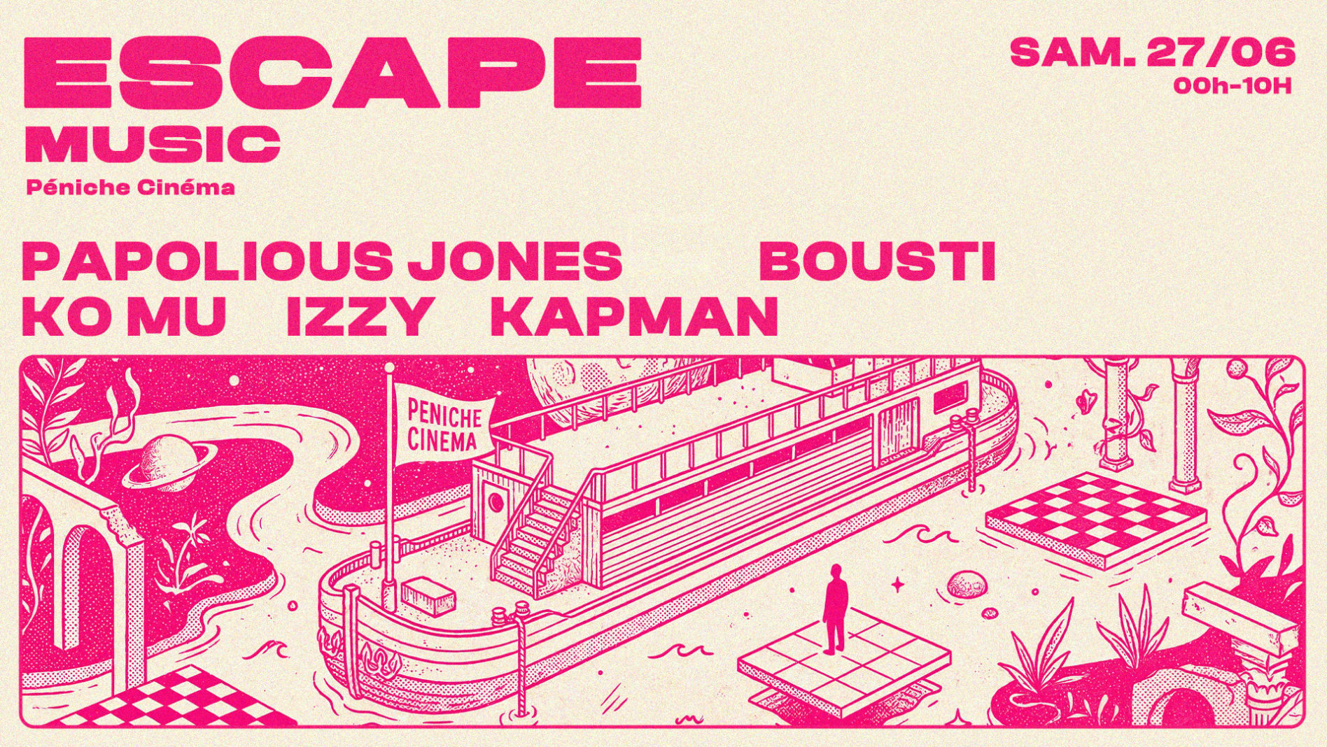 Escape Music : Bousti & Papolious Jones @Pénichecinéma Cover