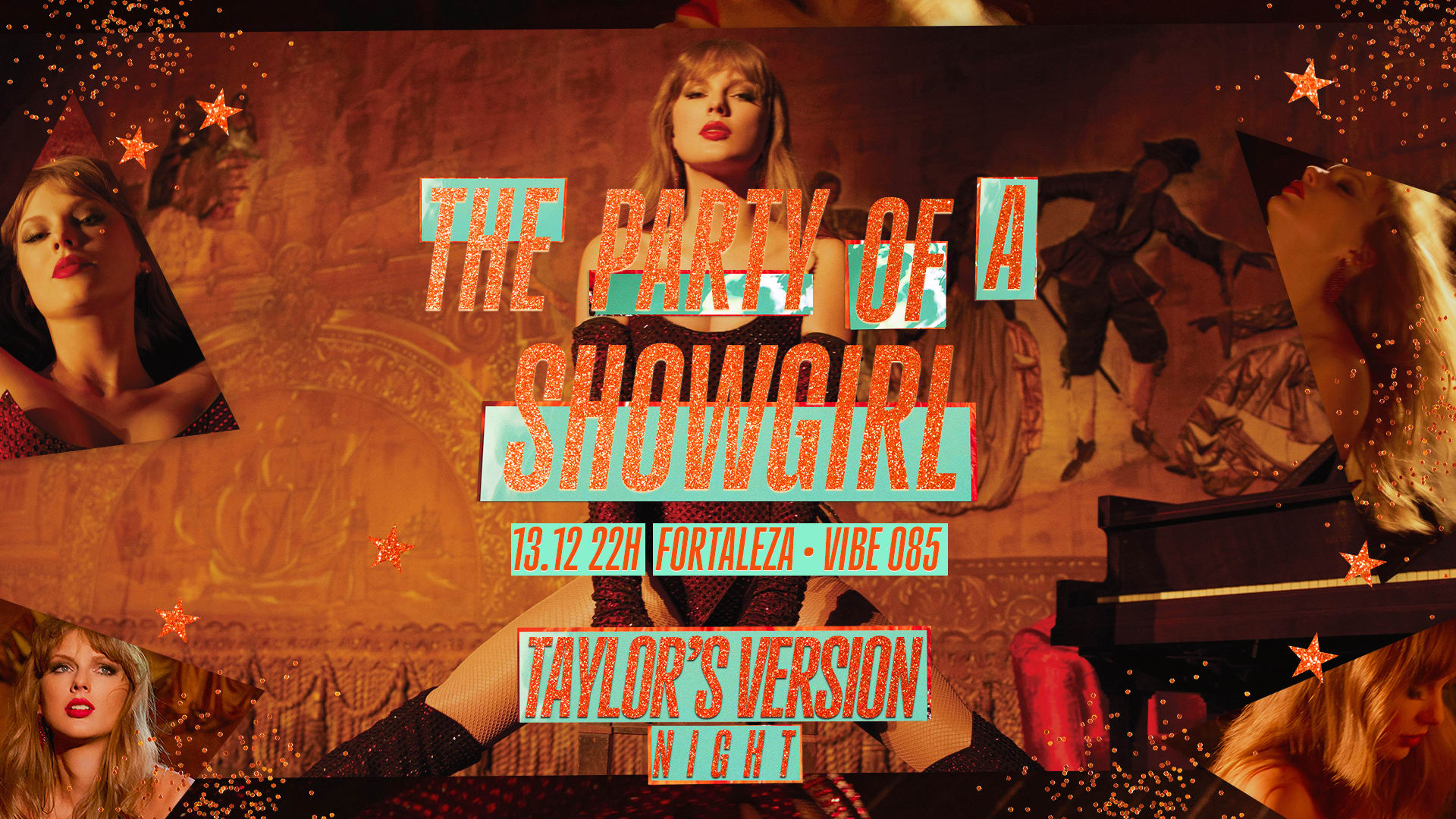 Taylor's Version Night: The Party Of A Showgirl Em Fortaleza Cover