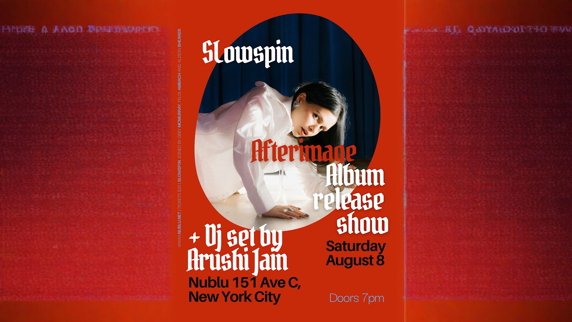 Slowspin "Afterimage" Album Release Show Cover