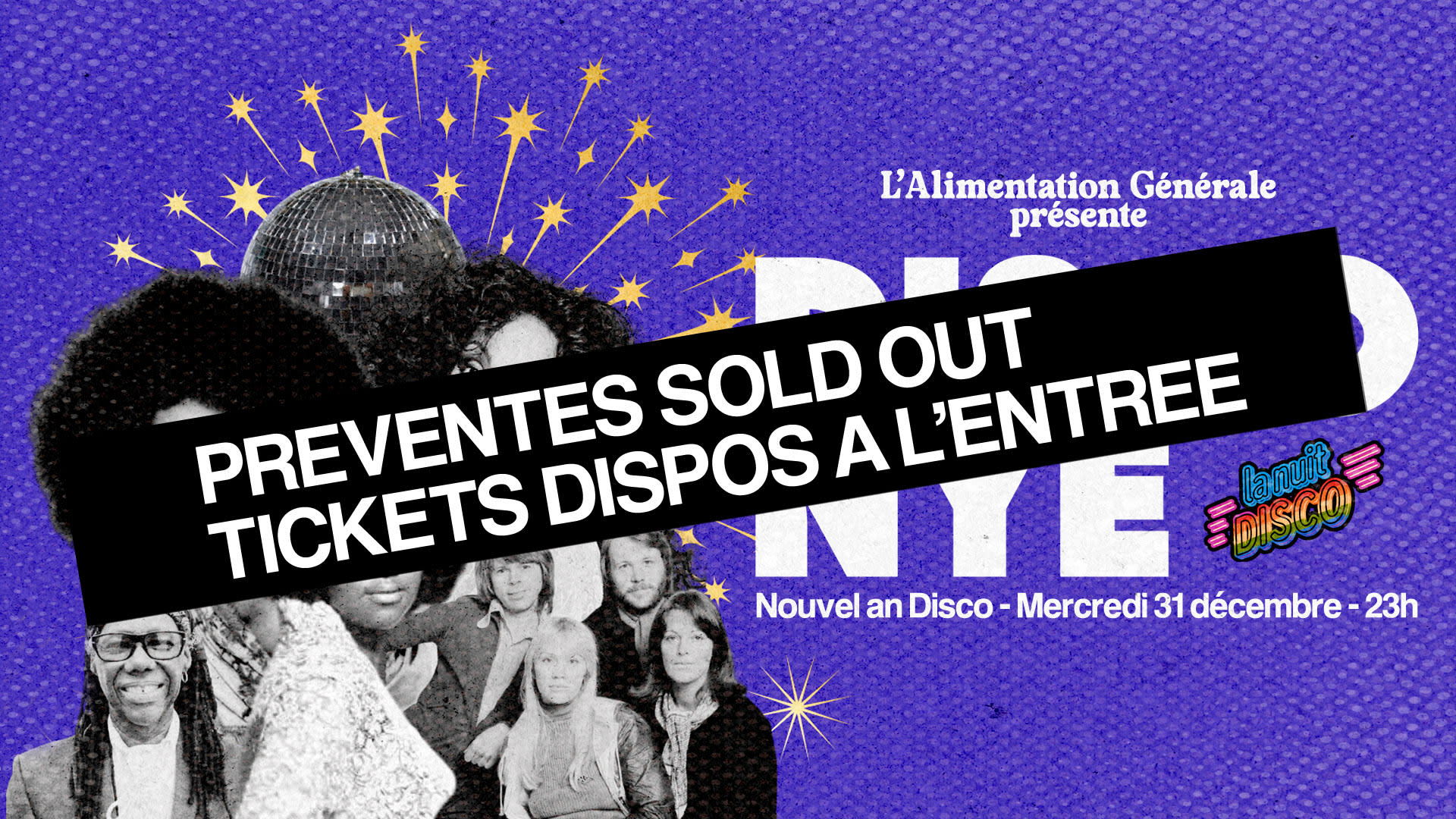 Tickets Dispos A L'entree / Disco Nye Cover