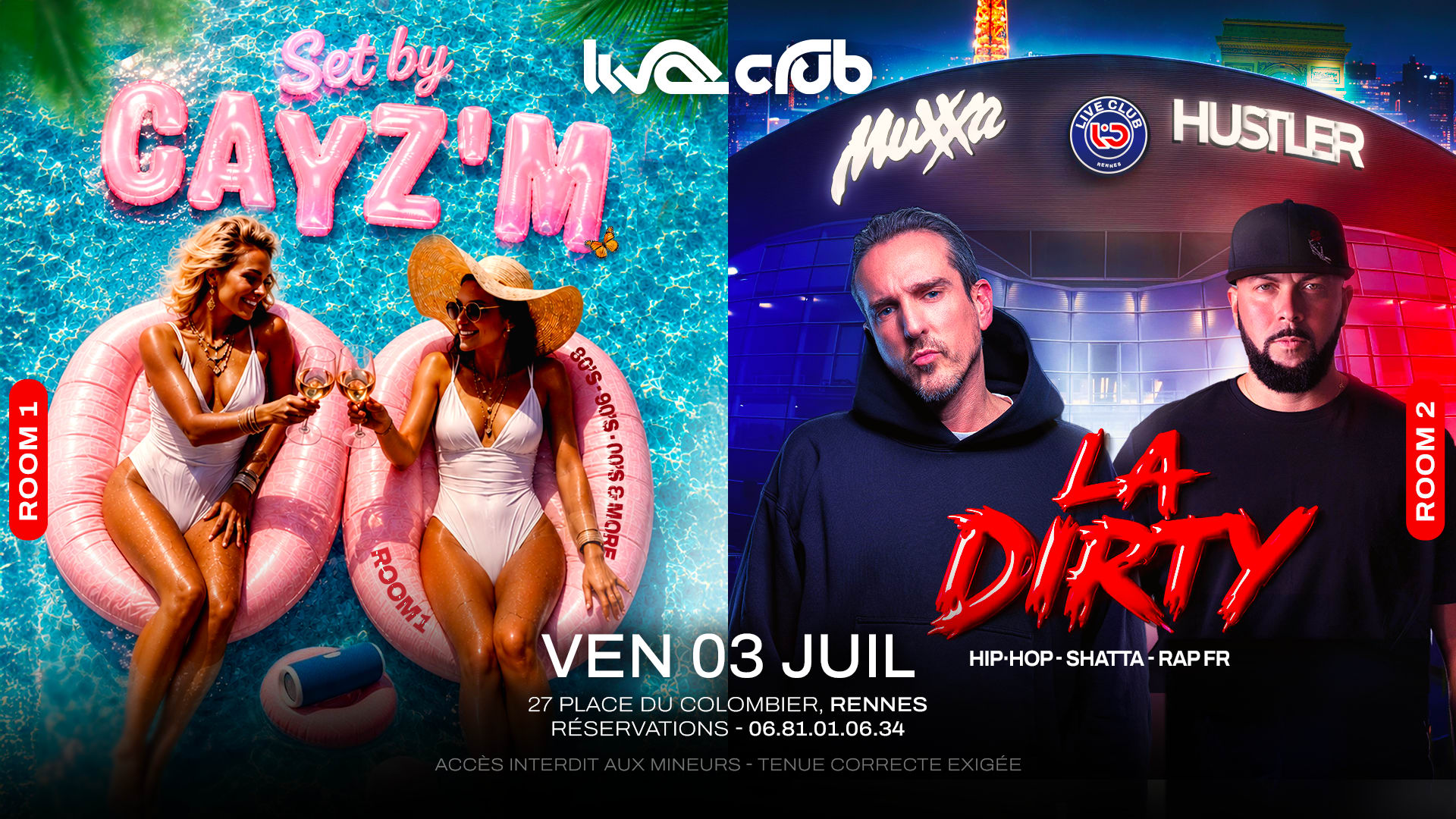 La Dirty : Cayz'm (R1) + Muxxa & Hustler (R2) Cover