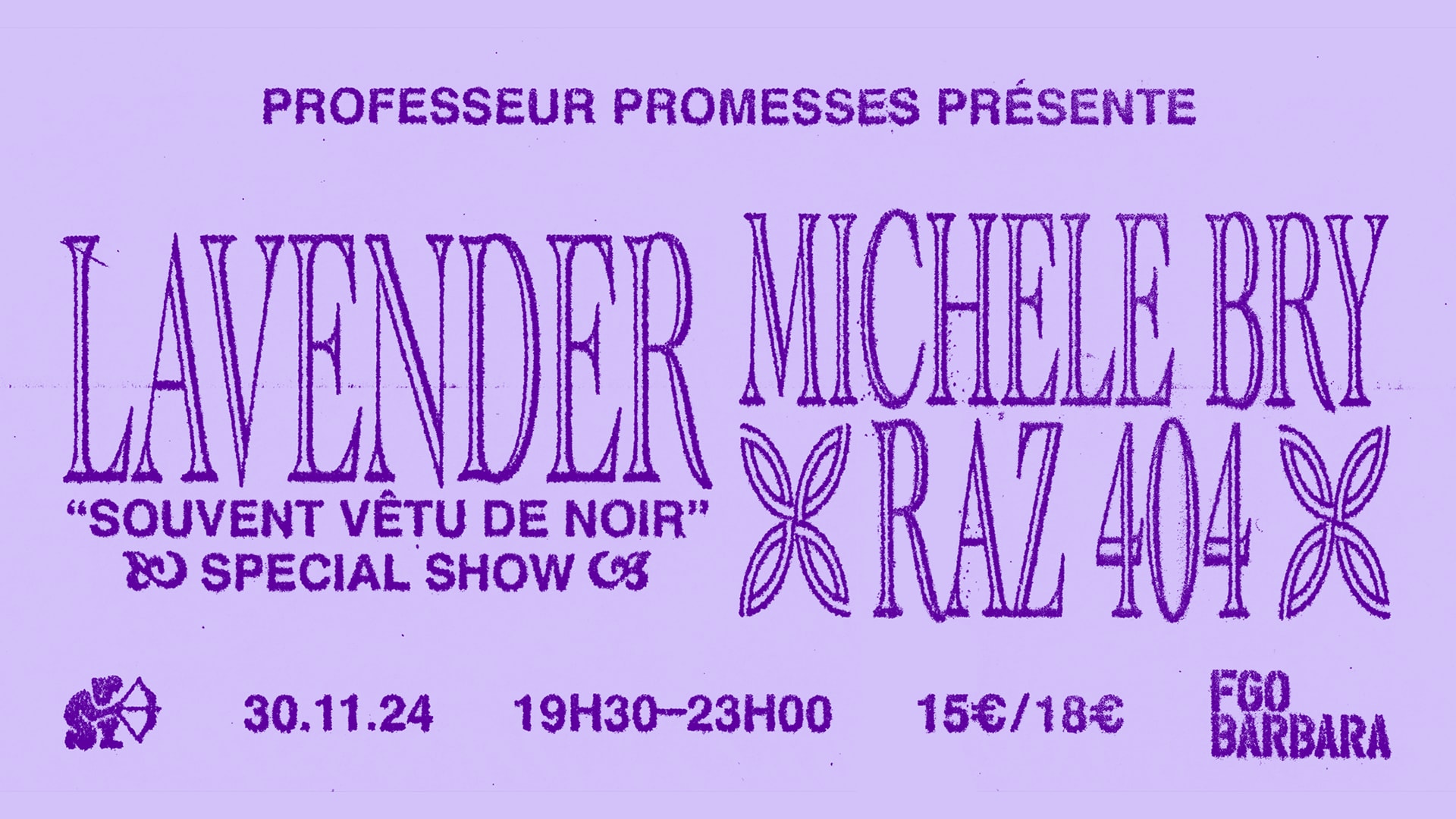Lavender + Michele Bry + Raz 404 Cover