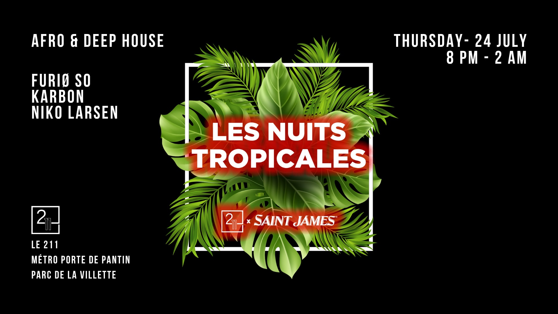 Karbon X Le 211 Closing Party Afro House & Deep House Paris Cover