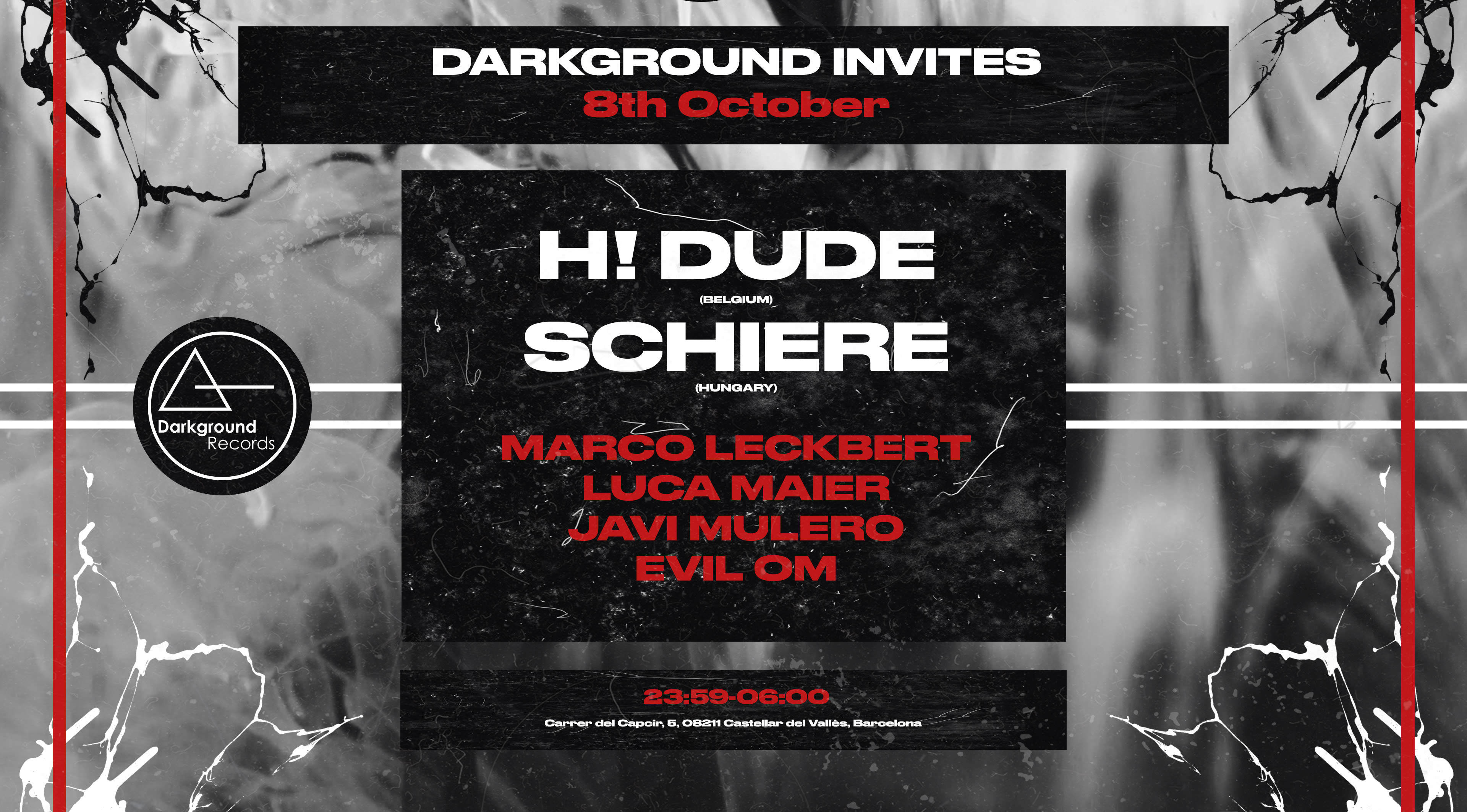 Darkground Invites: H! Dude, Schiere [Hard Techno] Cover