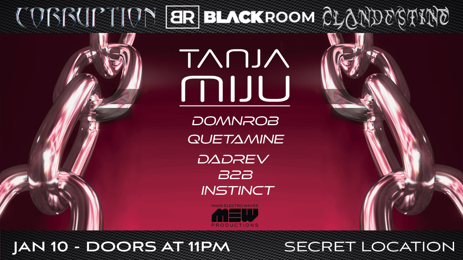 Corruption X Black Room X Clandestine Present: Tanja Miju Cover