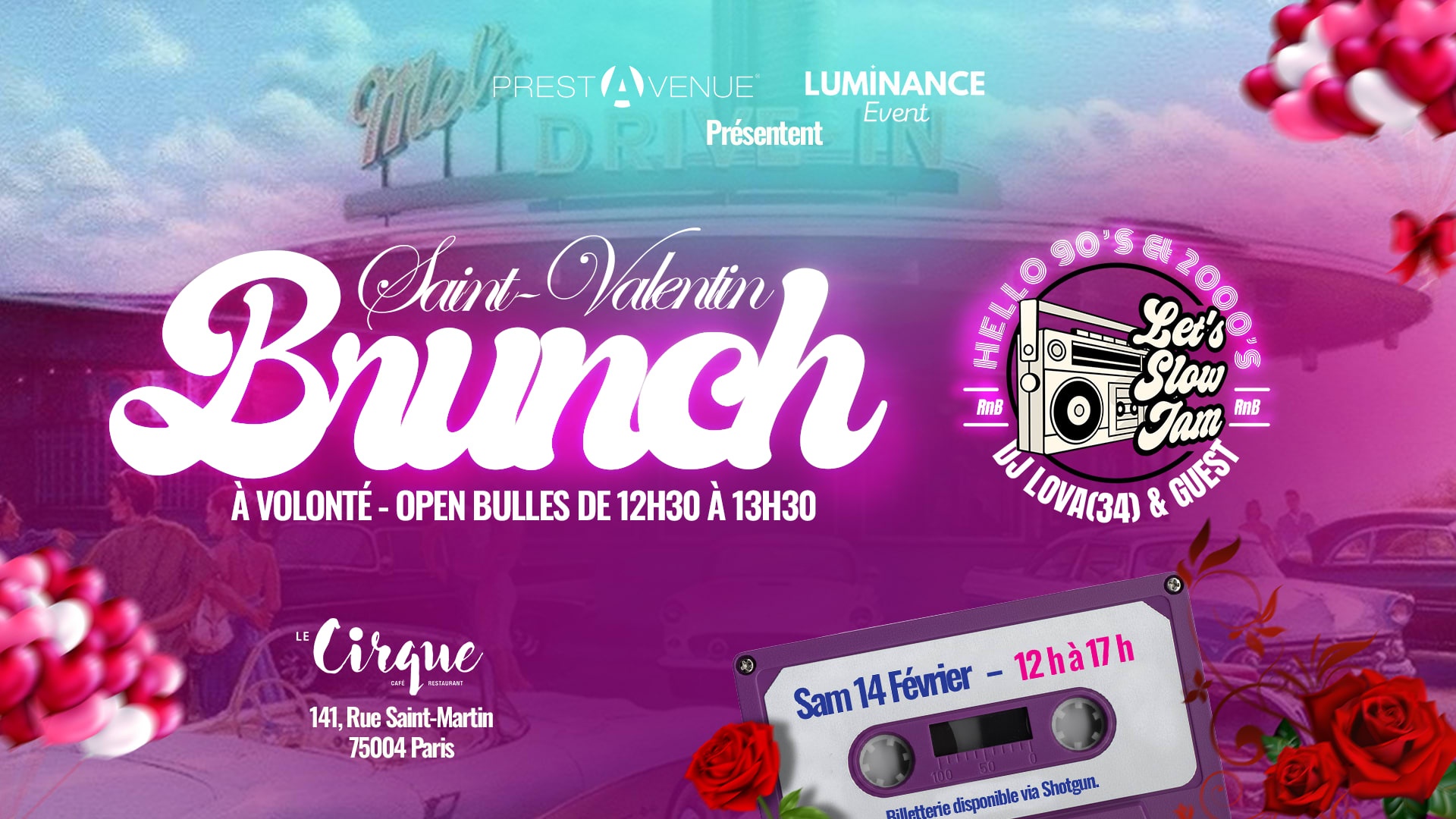 Brunch Saint-Valentin : Let's Slow Jam - Hello 90's & 2000's Cover