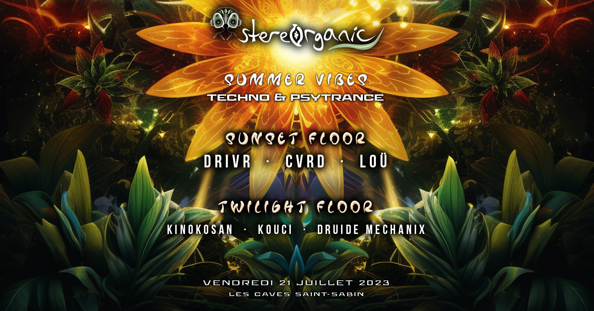 Stere0rganic Présente : Summer Vibes Aux Caves St Sabin Cover