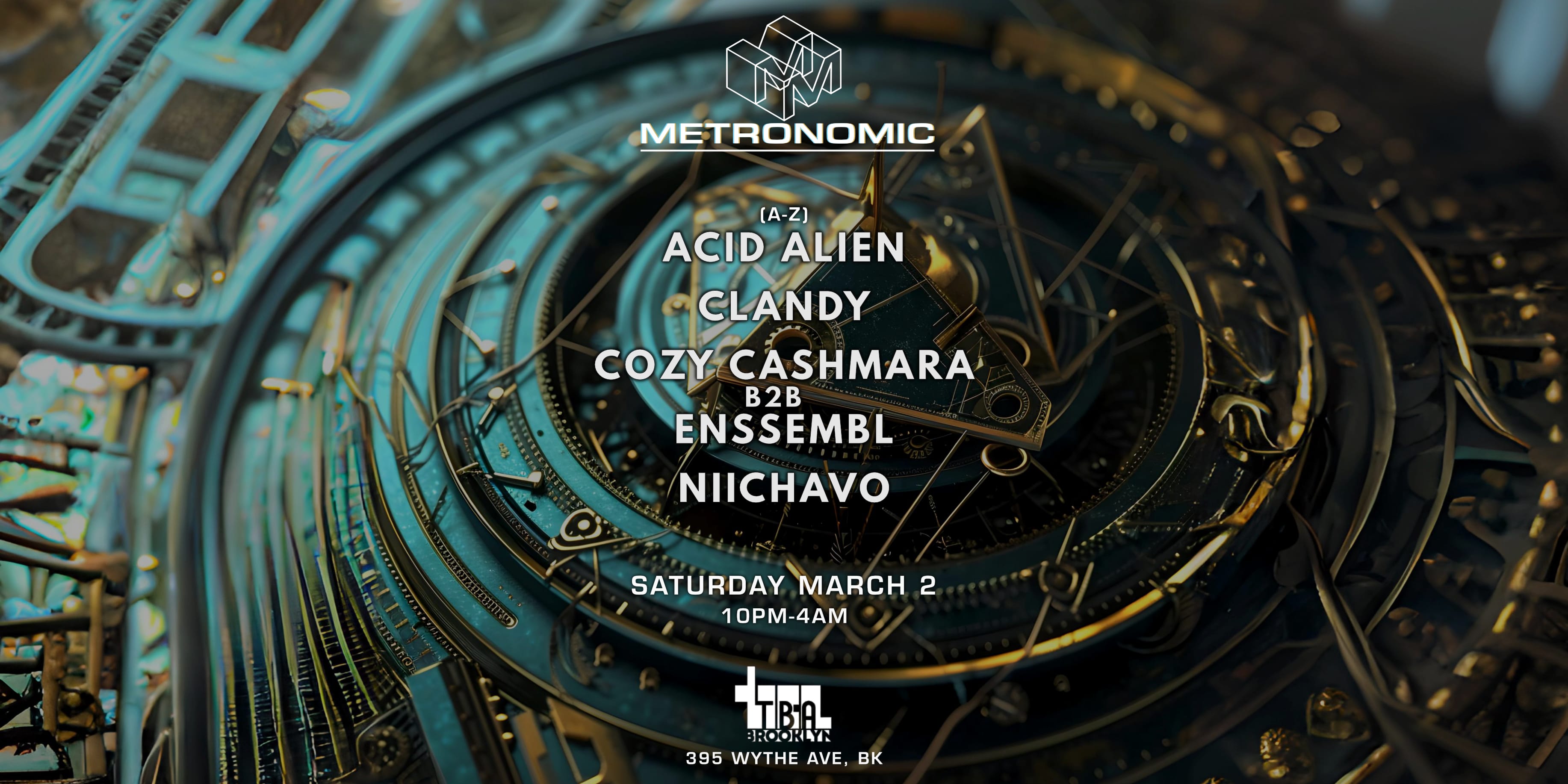 Metronomic: Cozy Cashmara B2b Enssembl, Acid Alien, Niichavo Cover