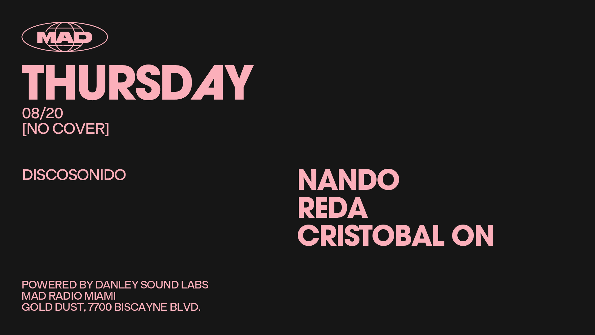 Discosonido: Nando / Reda / Cristobal On Cover