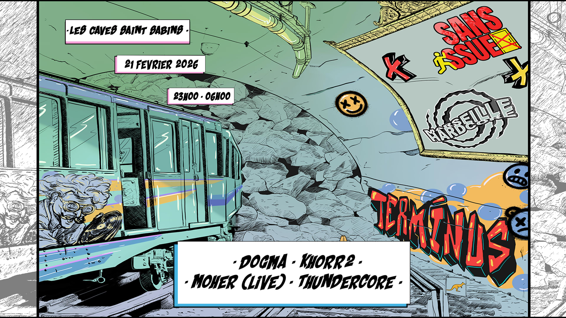 Terminus #2 : Sans Issue X Deviens.Sour || Les Caves Cover