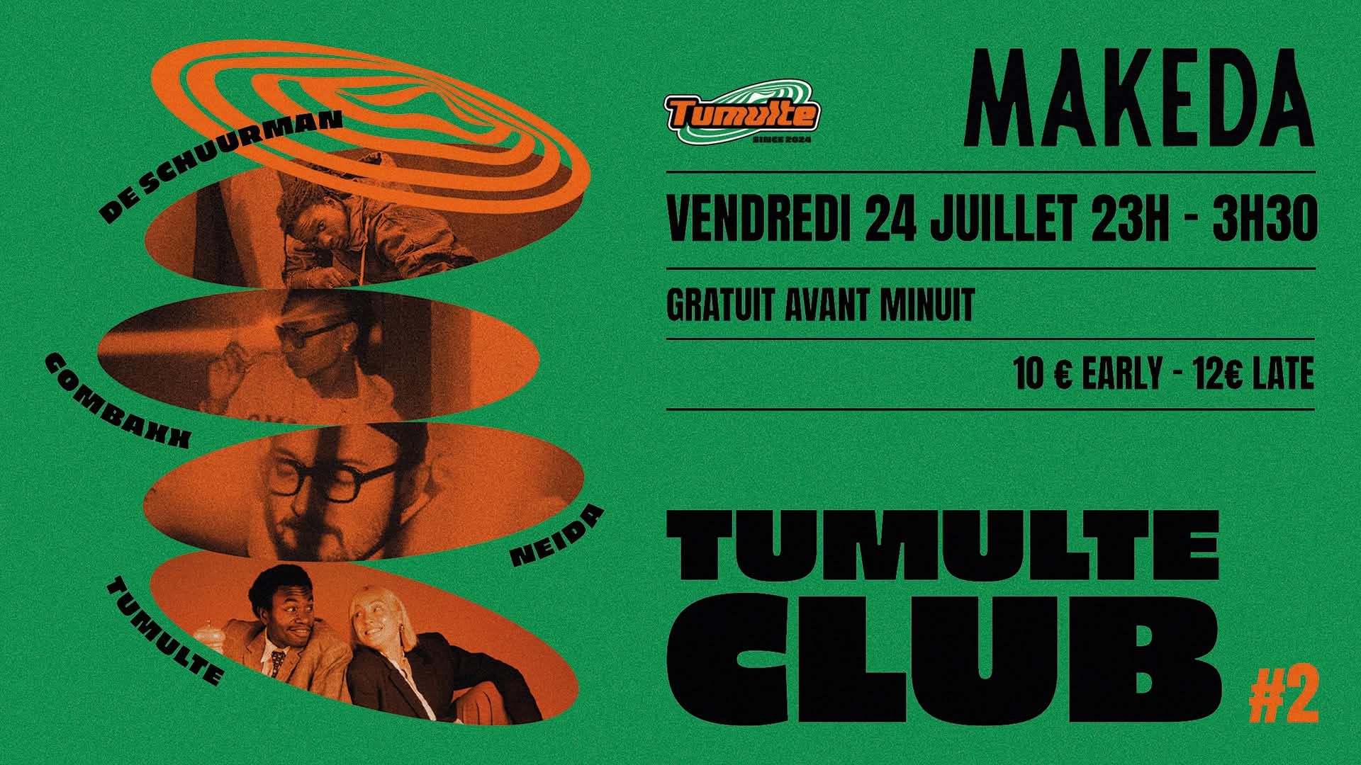 Tumulte Club W/ De Schuurman, Gombaxx, Neida Cover