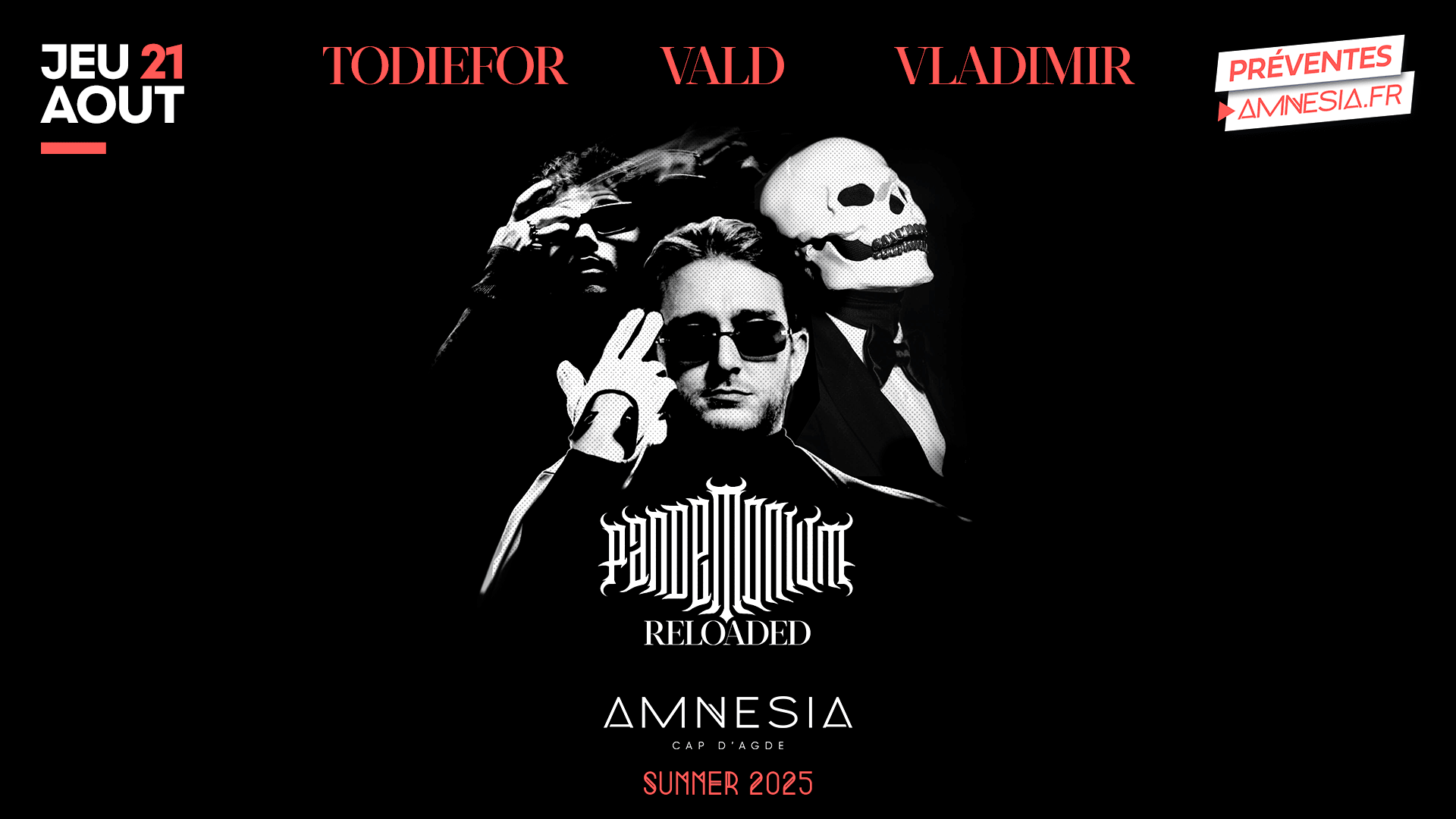 Vladimir Cauchemar + Vald + Todiefor @ Amnesia Cover