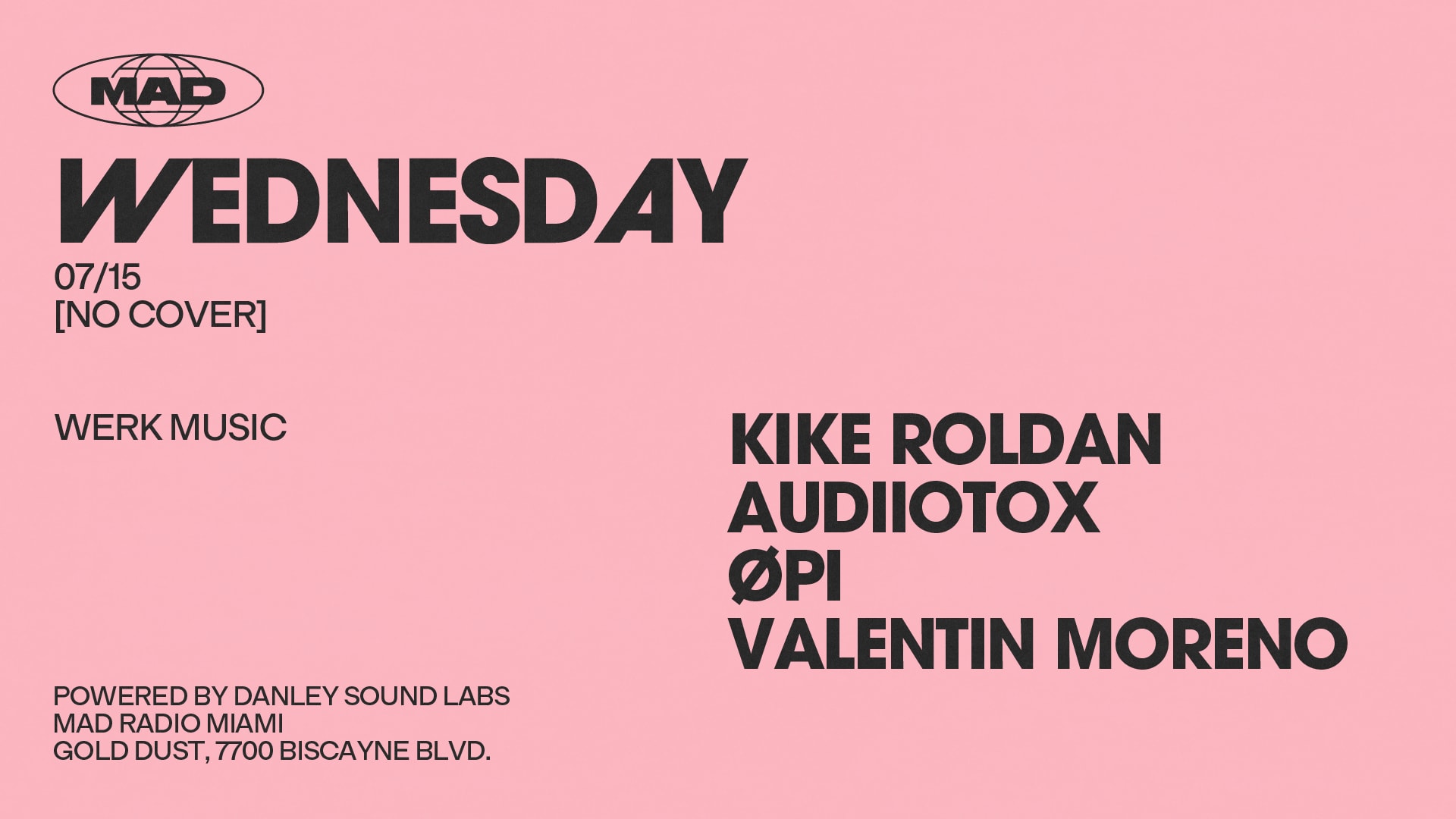 Werk Music: Kike Roldan / Audiiotox / Øpi / Valentin Moreno Cover