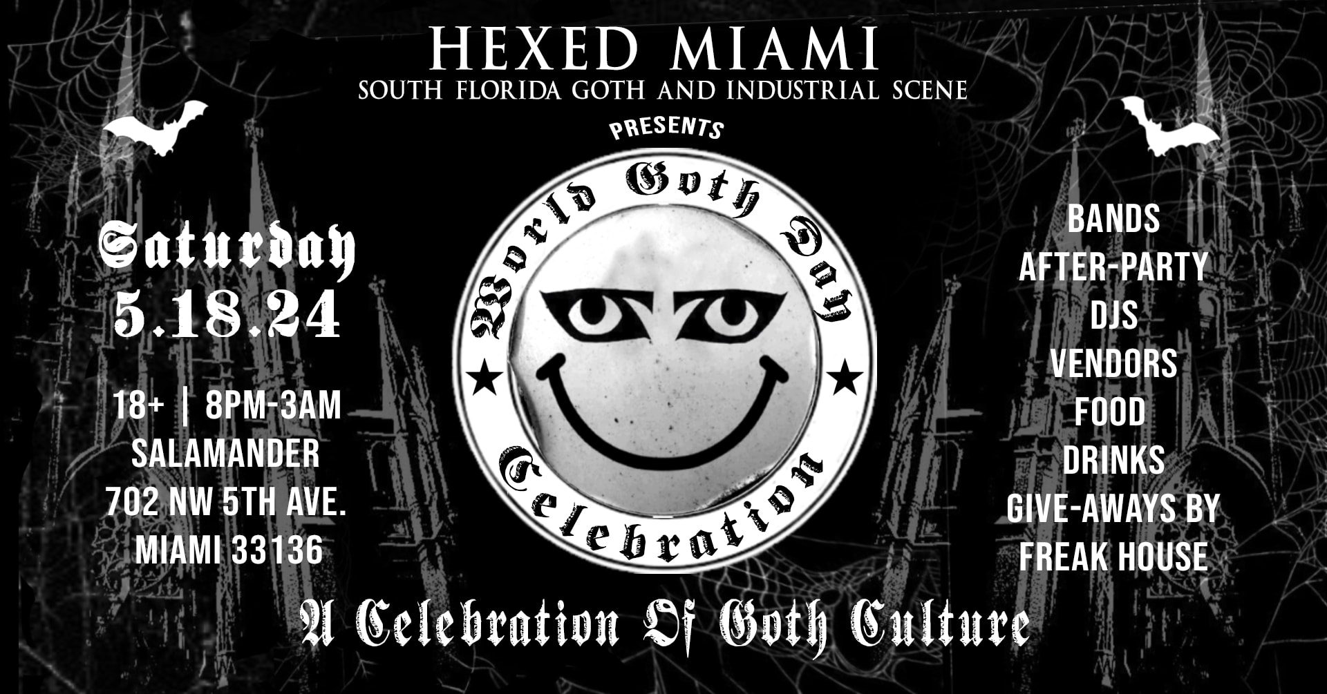 Hexed Miami World Goth Day Celebration 2024 Cover
