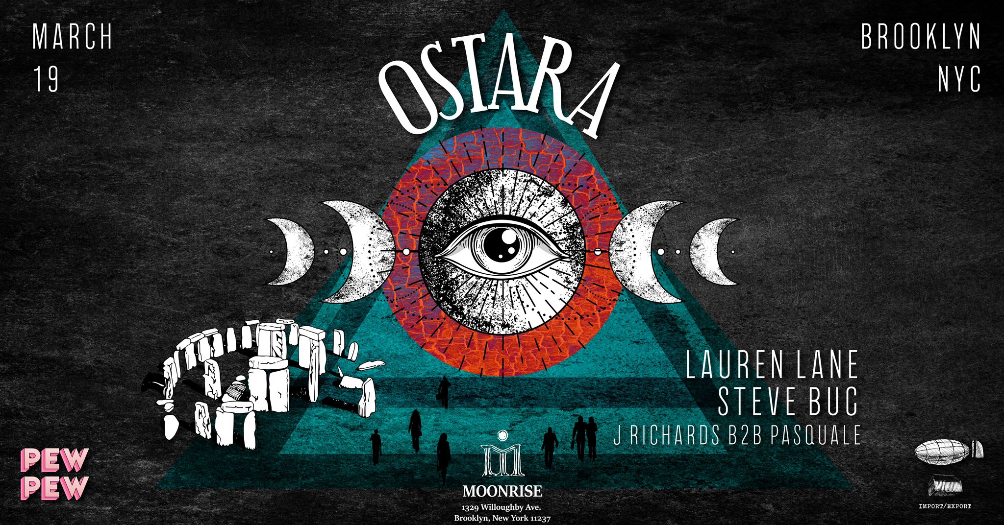 Import/Export & Pew Pew Present Ostara Cover