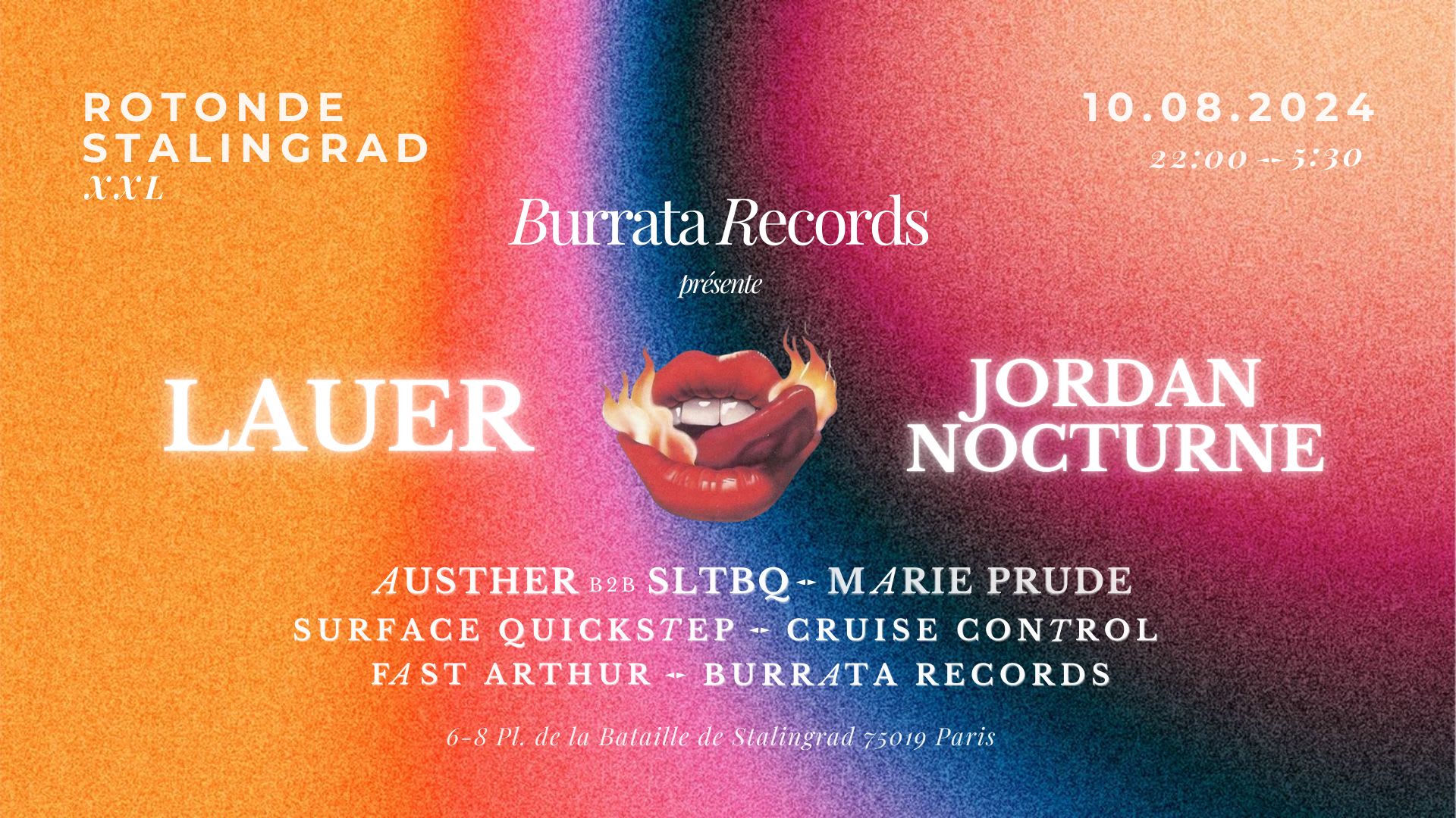 Burrata Records X La Rotonde : Lauer, Jordan Nocturne & More Cover