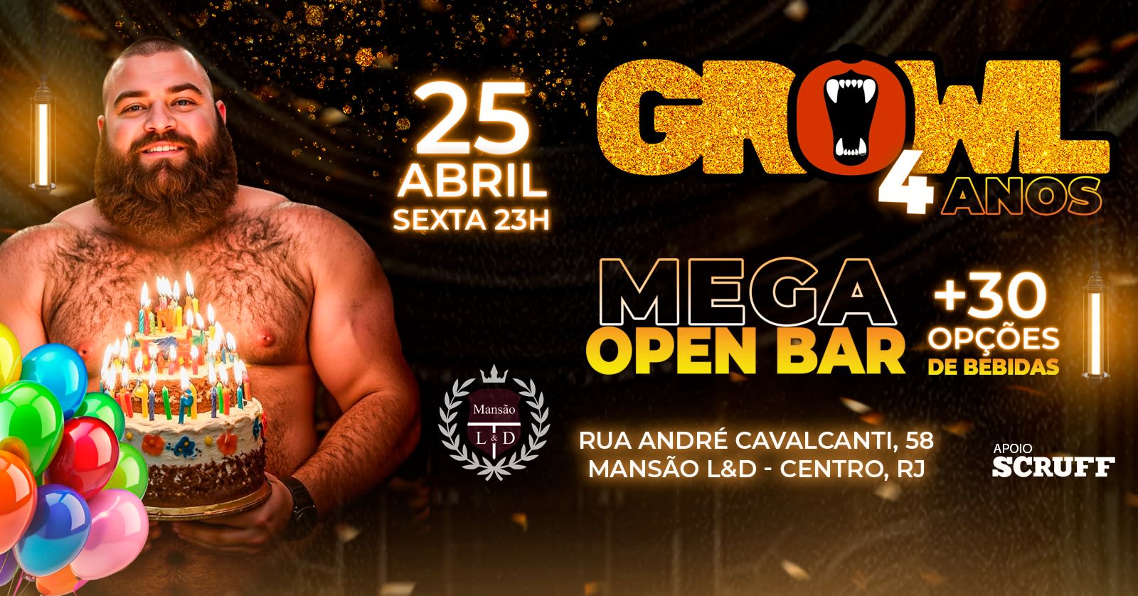 Growl 4 Anos! - Mega Open Bar Cover