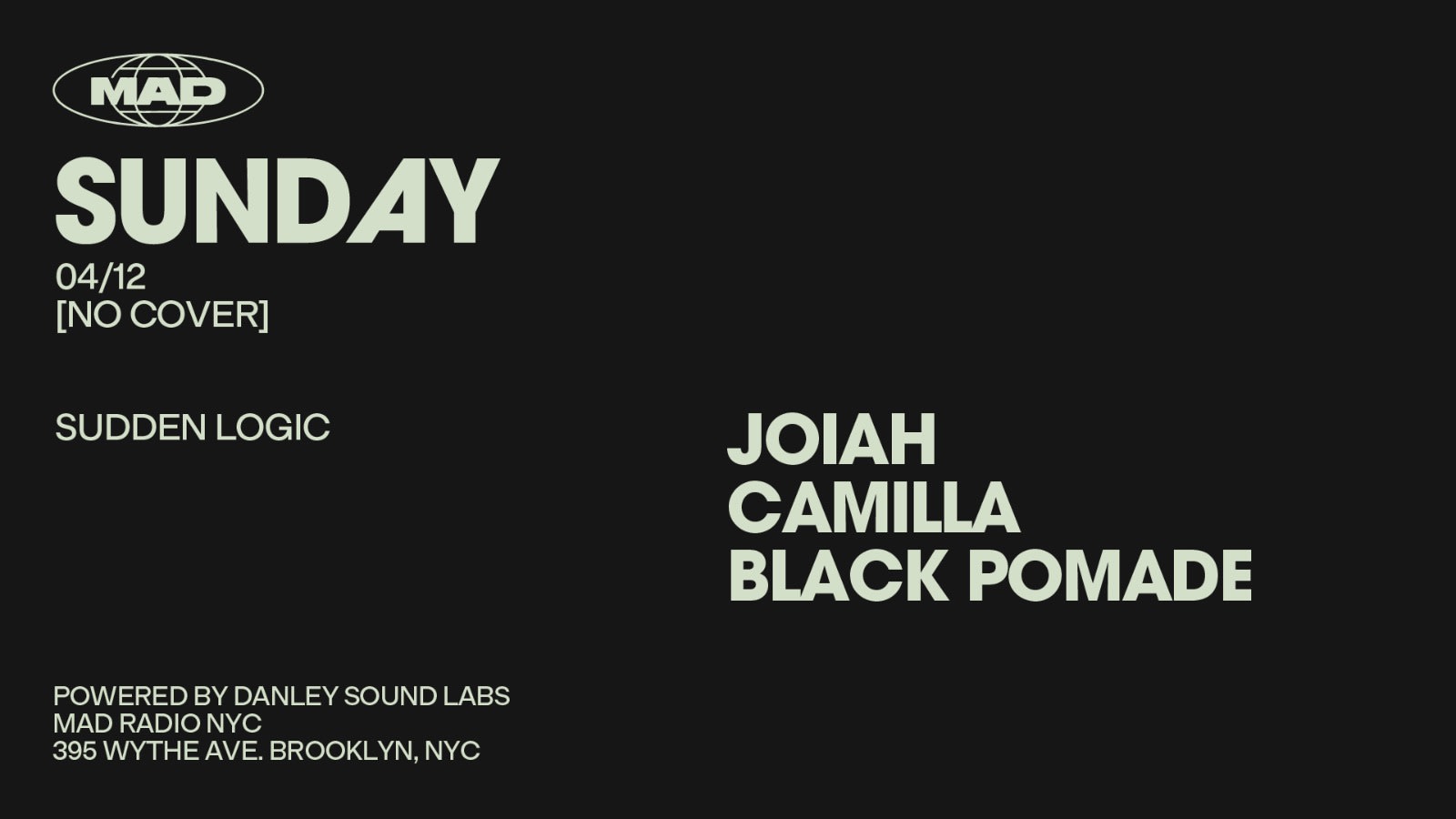 Sudden Logic: Joiah / Camilla / Black Pomade Cover