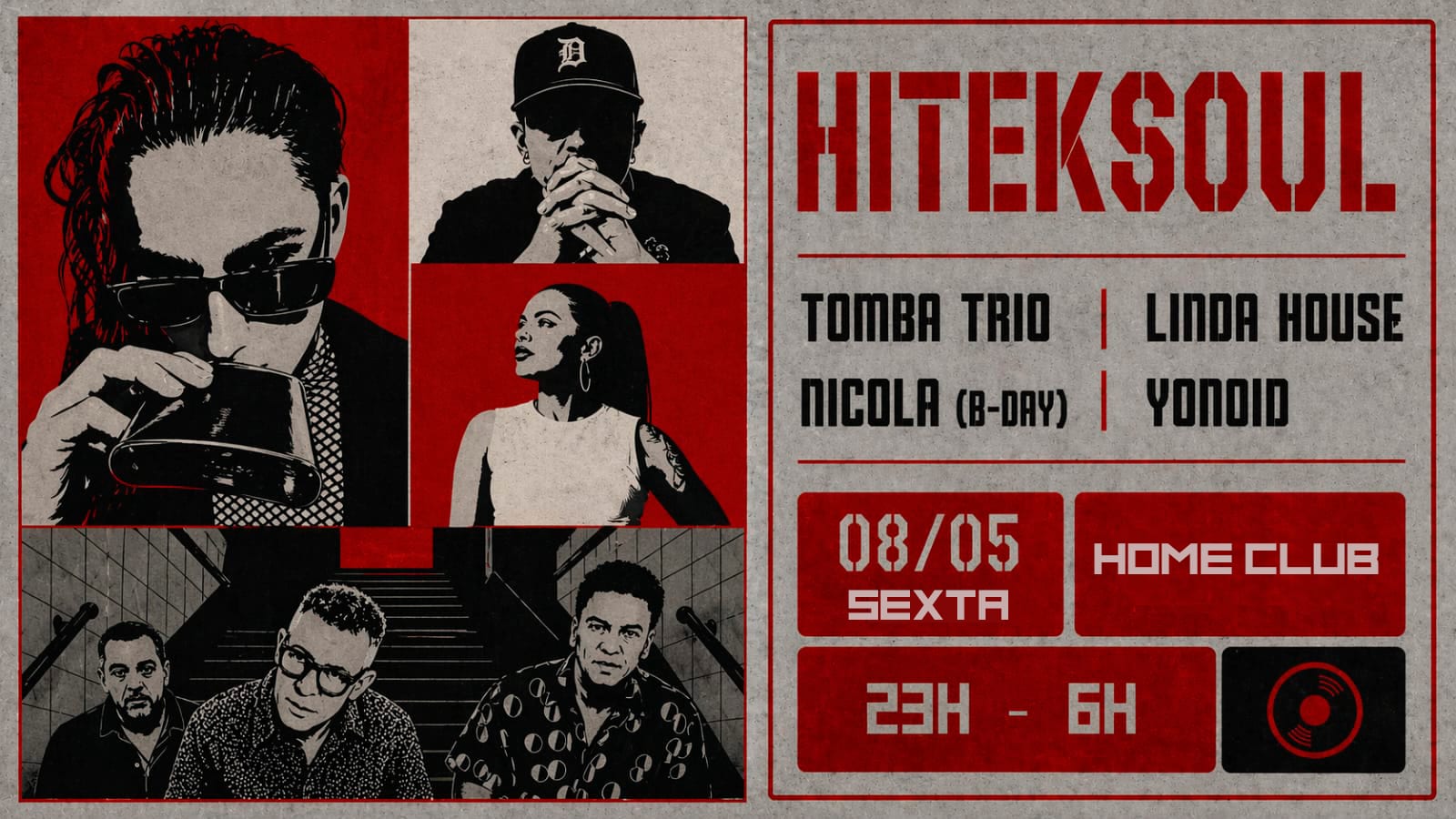 Hiteksoul + Tomba Trio 3 Anos No Home Club Cover