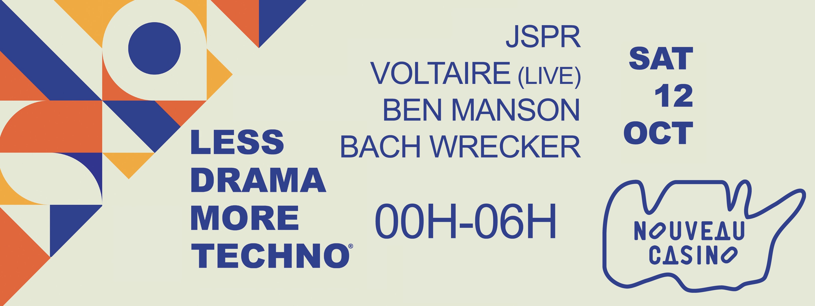 Less Drama More Techno Feat Jspr, Voltaire & Ben Manson Cover