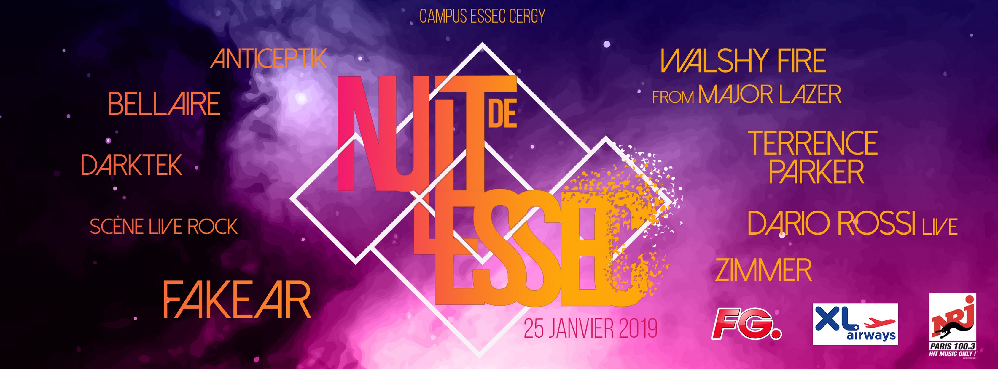 Nuit De L'essec 2019 - Fakear, Walshy Fire De Major Lazer, Terrence Parker & More Cover