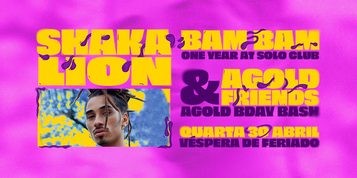 30 Abril - Bambam Convida Shaka Lion, Agold & Friends Cover